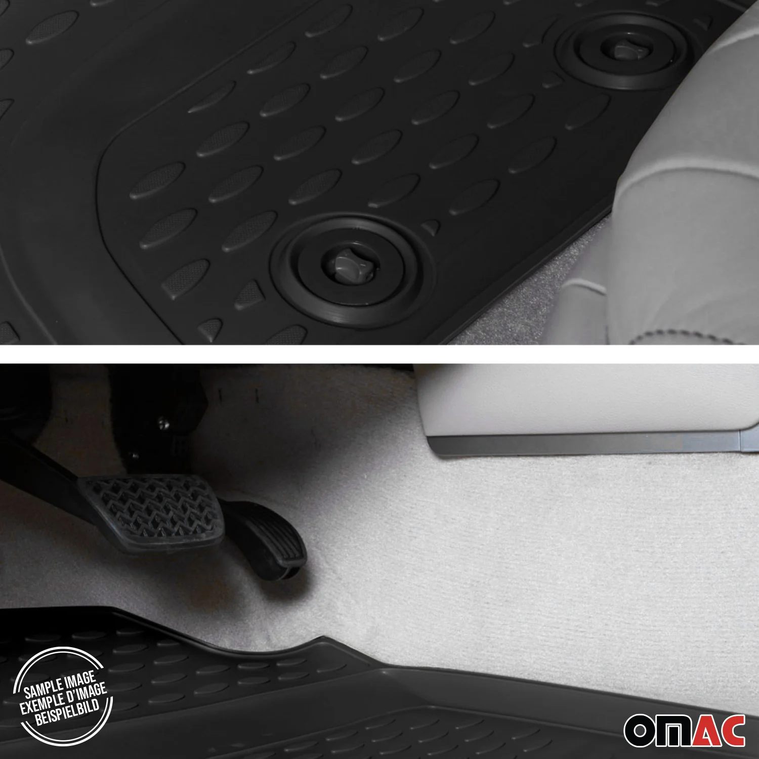 2017-2021 Chrysler Pacifica Floor Mats Liners Full Set All Weather Black - Image 8