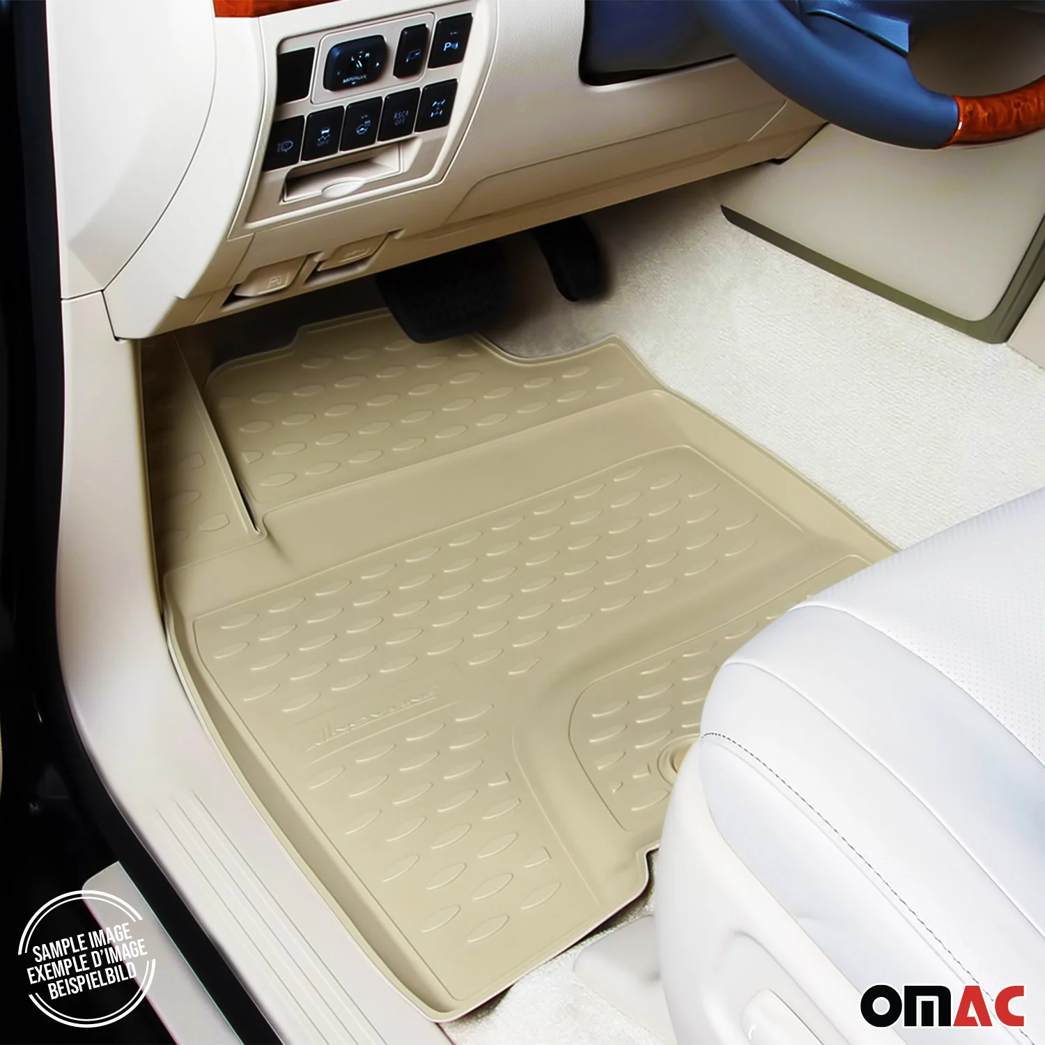 2012-2018 Dodge Ram Quad Cab Floor Mats Liners Full Set All Weather Beige - Image 5