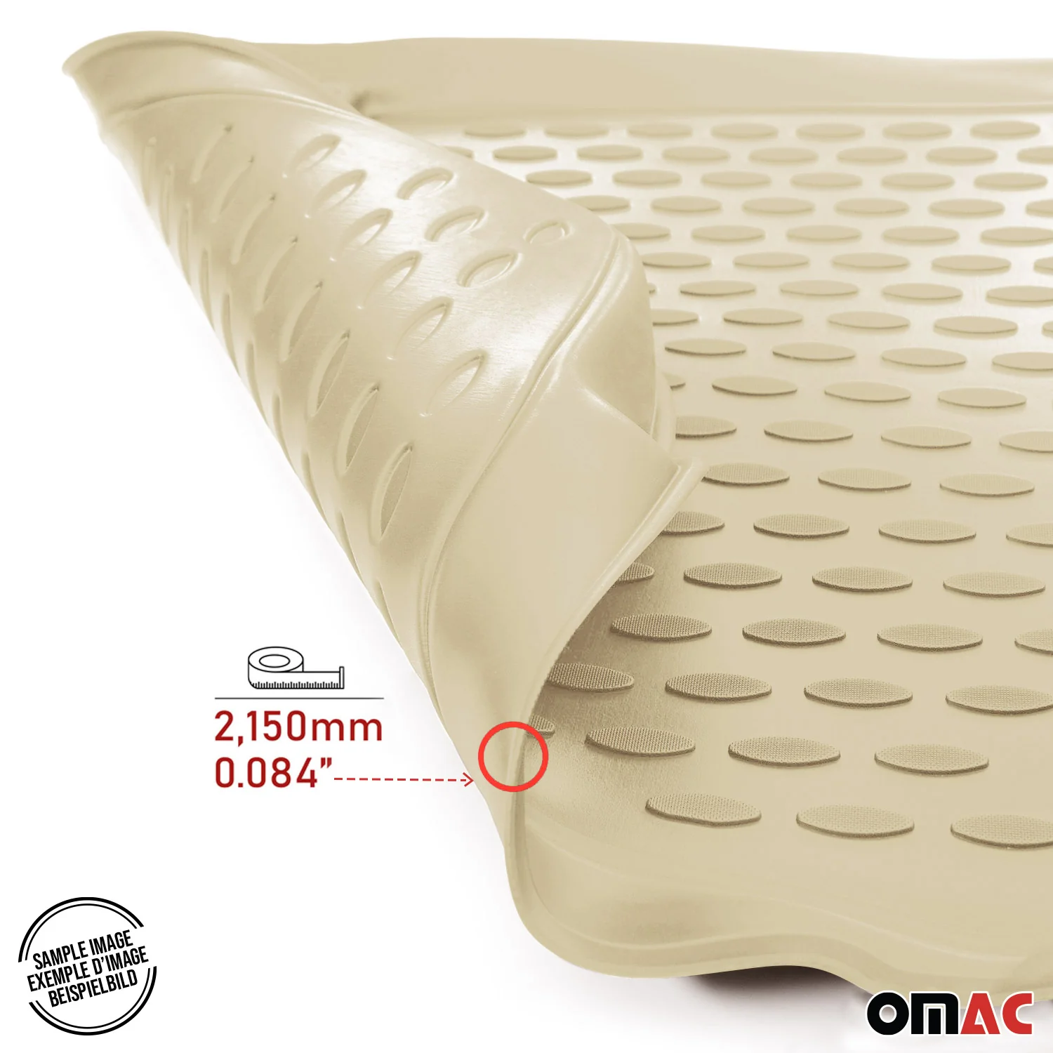 2016-2026 Volvo XC90 Floor Mats Liners Full Set All Weather Beige - Image 7