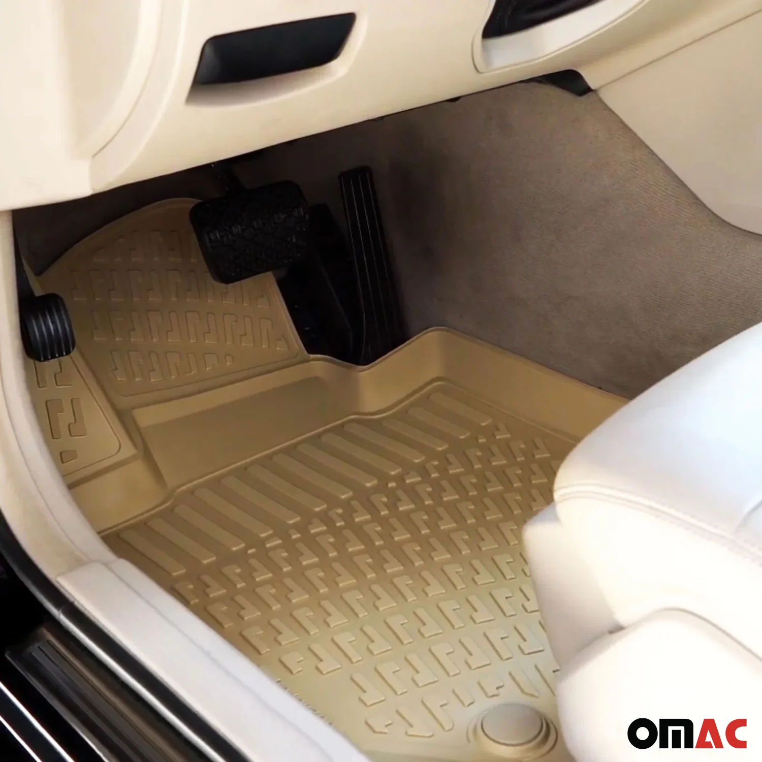 2019-2022 Mercedes A Class V177 Sedan Floor Mats Liners Full Set All Weather Beige - Image 2