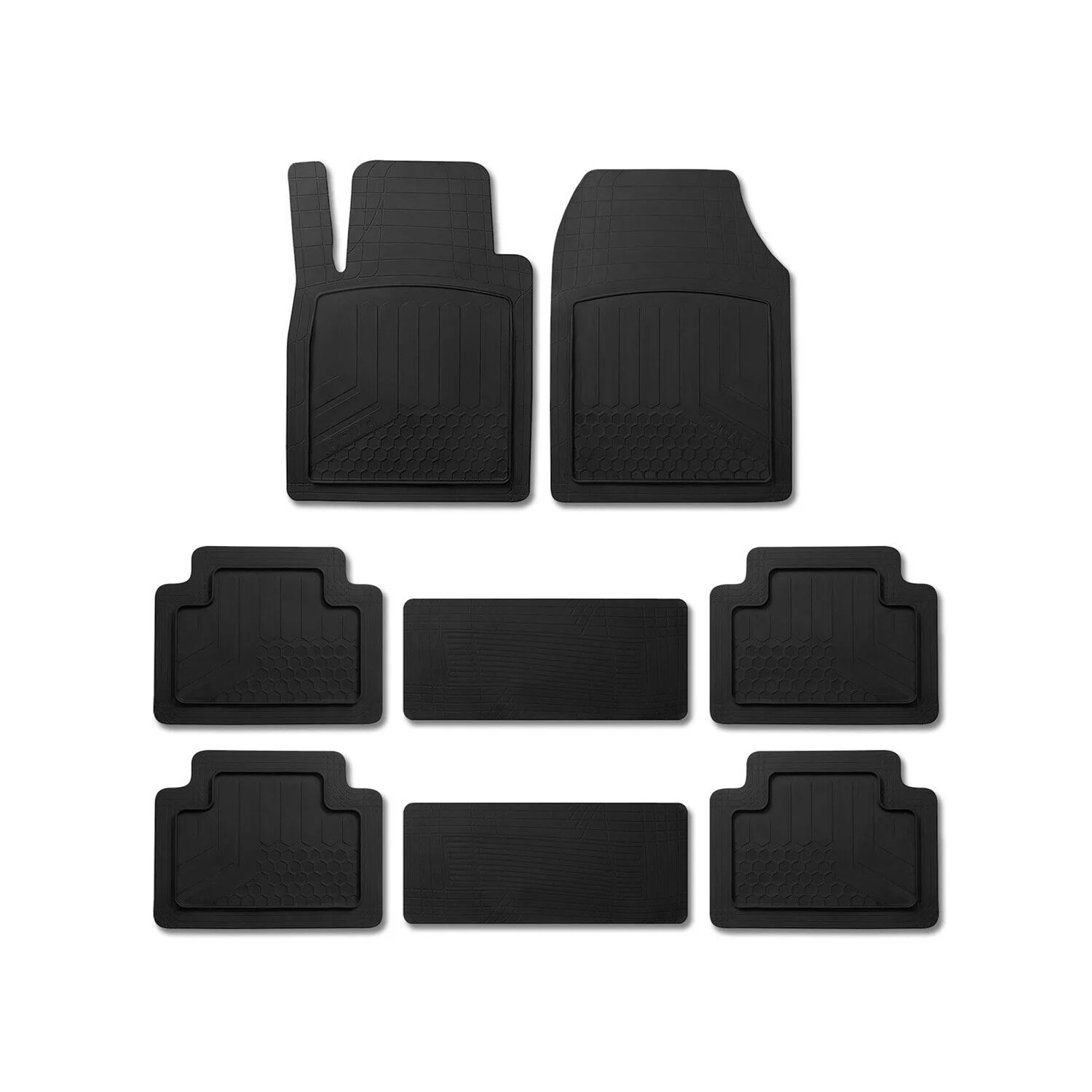 2022-2026 Jeep Wagoneer Floor Mats Liner 3-Row Car Universal Black 8 Pcs