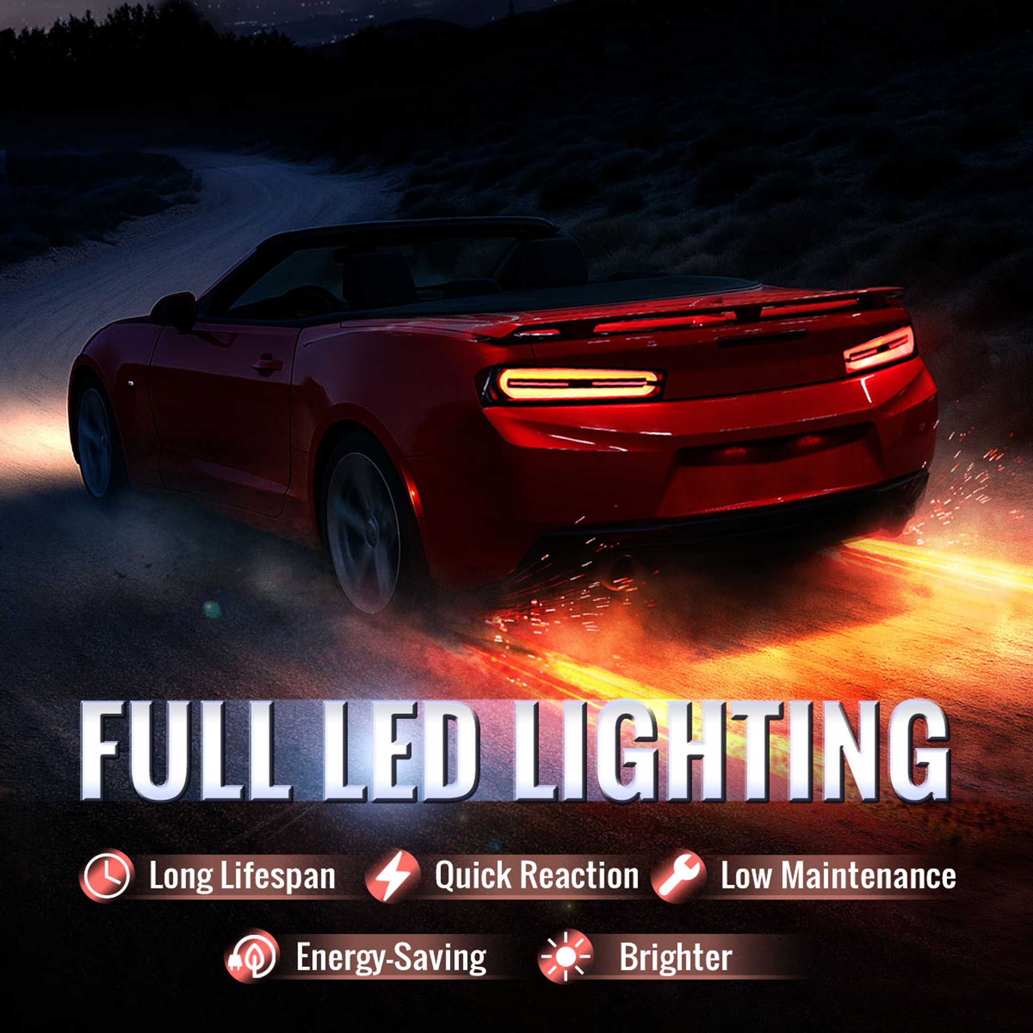For Chevrolet Camaro 2016-2018 Full LED Tail Light Sequential Signal For OE LED - Image 5
