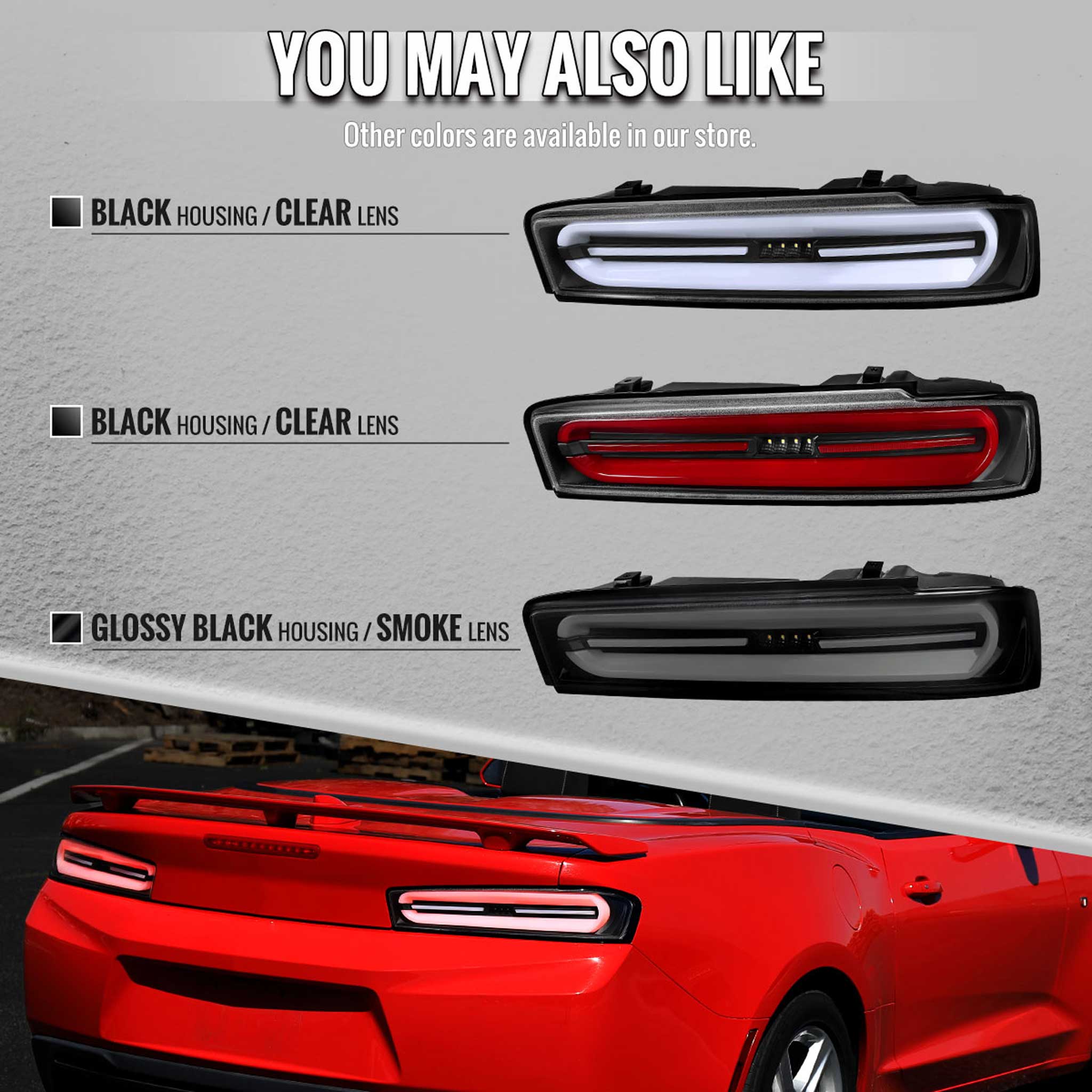 For Chevrolet Camaro 2016-2018 Full LED Tail Light Sequential Signal For OE LED - Image 6