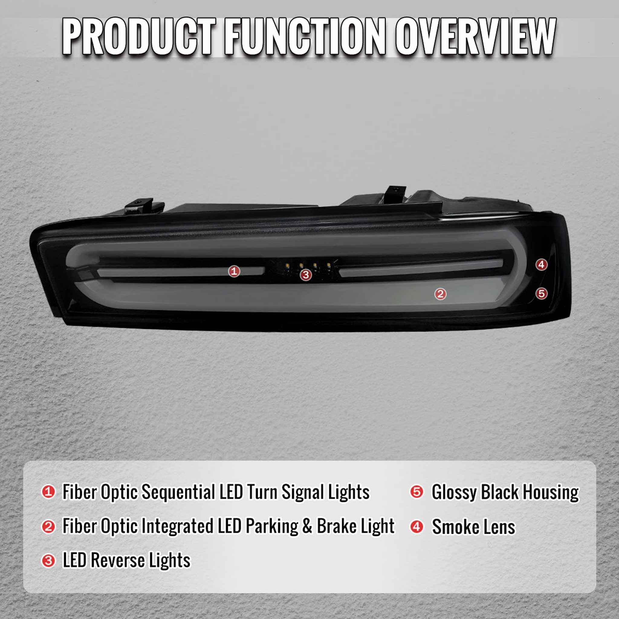 For Chevrolet Camaro 2016-2018 Full LED Tail Light Sequential Signal For OE LED - Image 8