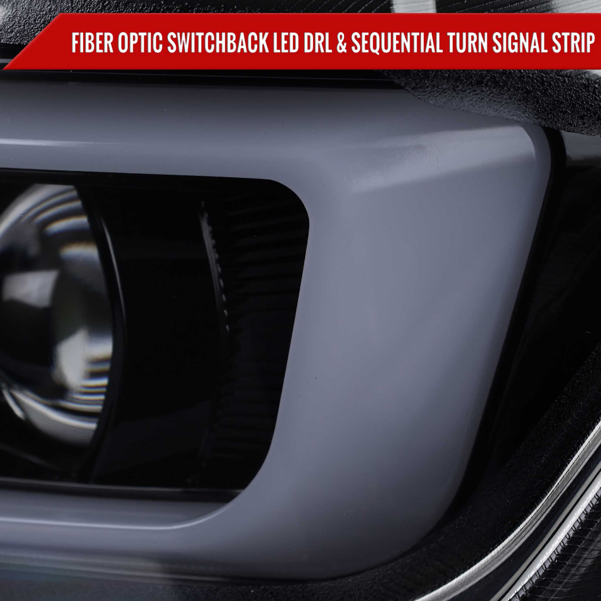 For Chevrolet Camaro 2016-2018 LED Strip Projector Headlights Turn Signal Lights Chrome Housing Smoked Lens - Image 5