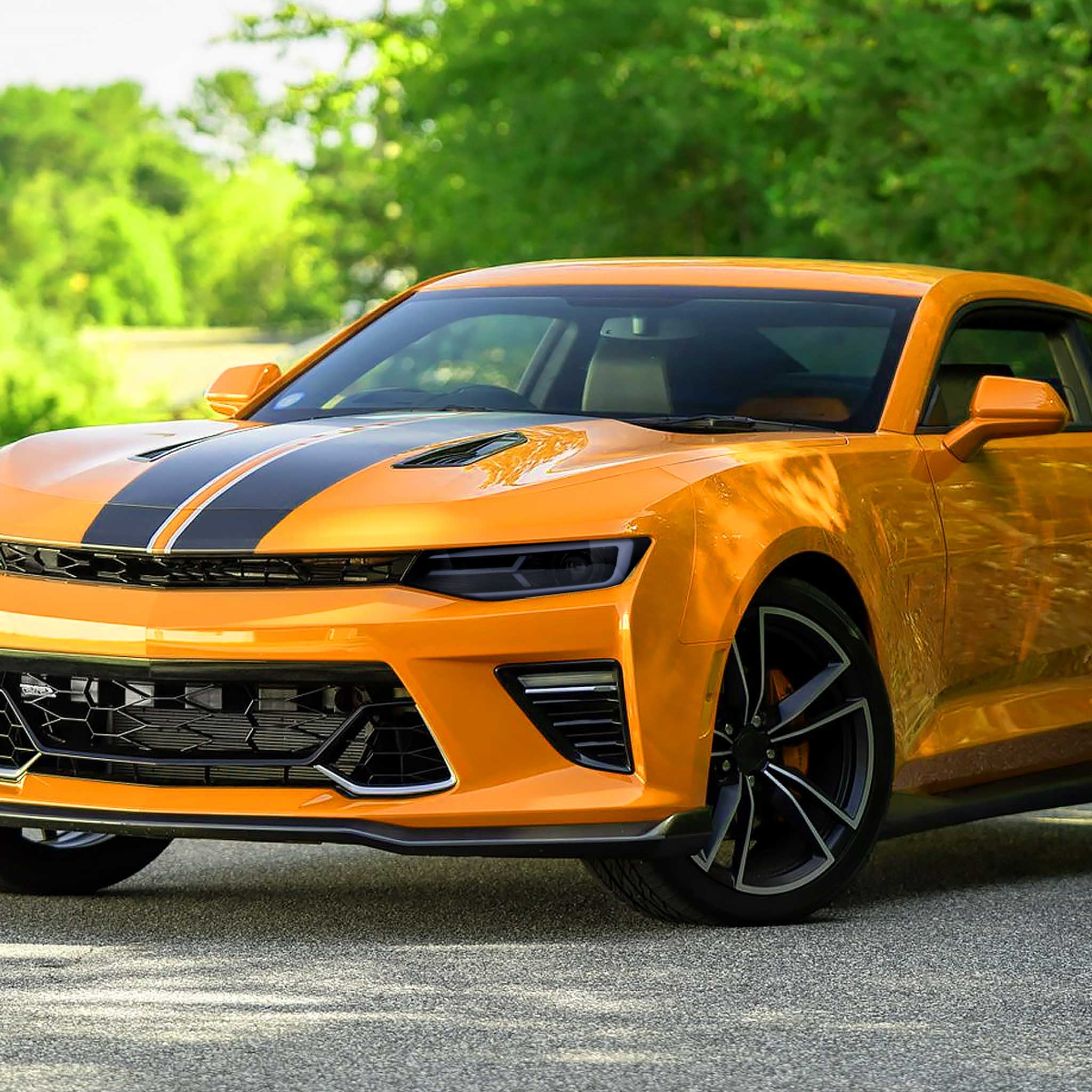 For Chevrolet Camaro 2016-2018 LED Strip Projector Headlights Turn Signal Lights Chrome Housing Smoked Lens - Image 9