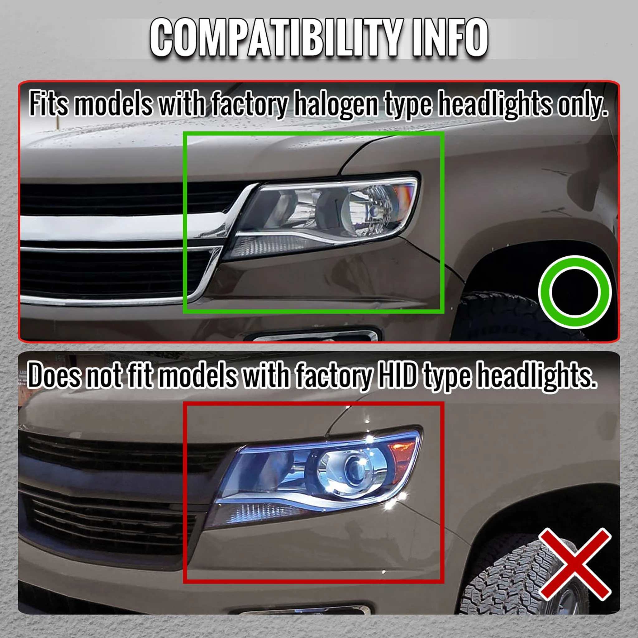 For Chevrolet Colorado 2015-2022 Factory Style Headlights Switchback LED Bar Turn Signal Black Housing Clear Lens - Image 7
