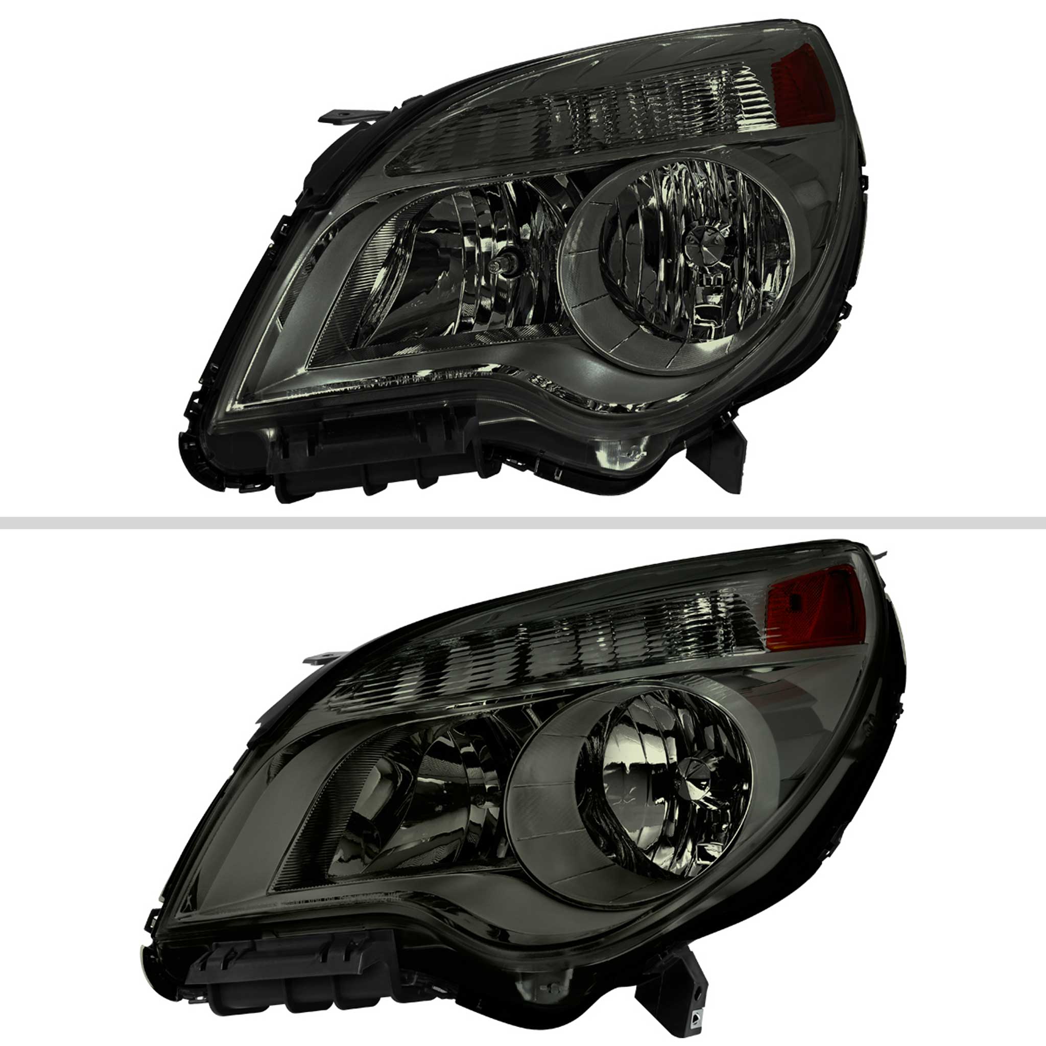 For Chevrolet Equinox 2010-2015 Factory Style Headlights Chrome Housing Smoked Lens - Image 2