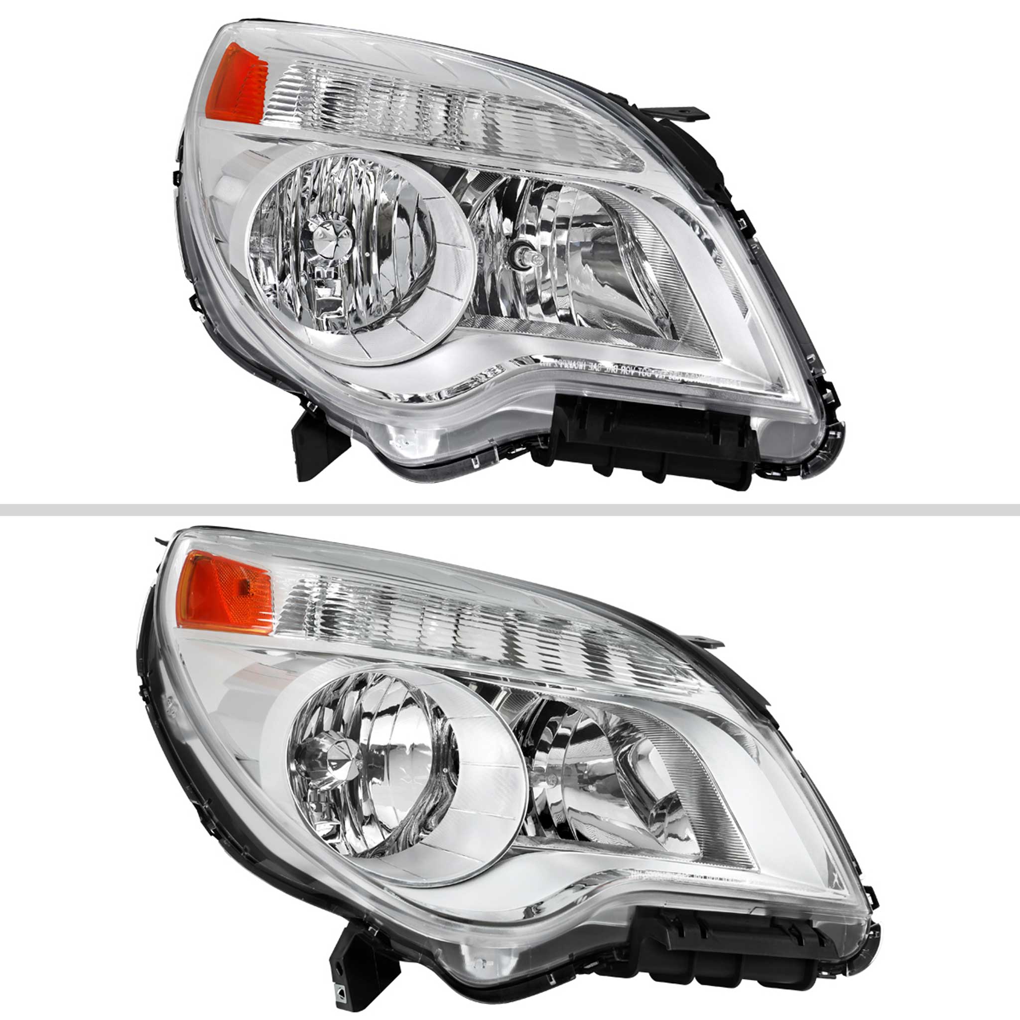 For Chevrolet Equinox 2010-2015 Passenger Side Factory Style Headlight Chrome Housing Clear Lens - Image 2