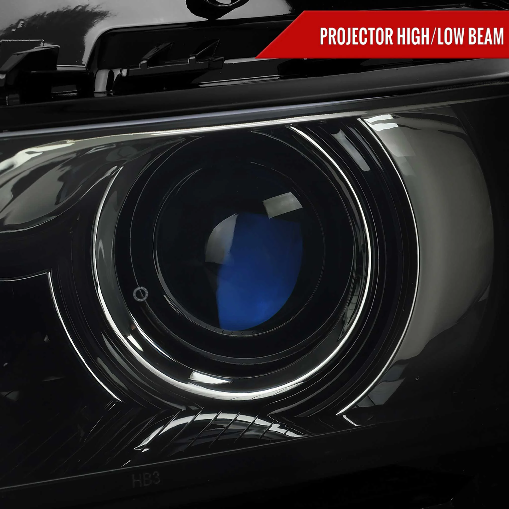 For Chevrolet Impala 2014-2020 Factory Style Projector Headlights Glossy Black Housing Smoked Lens - Image 3