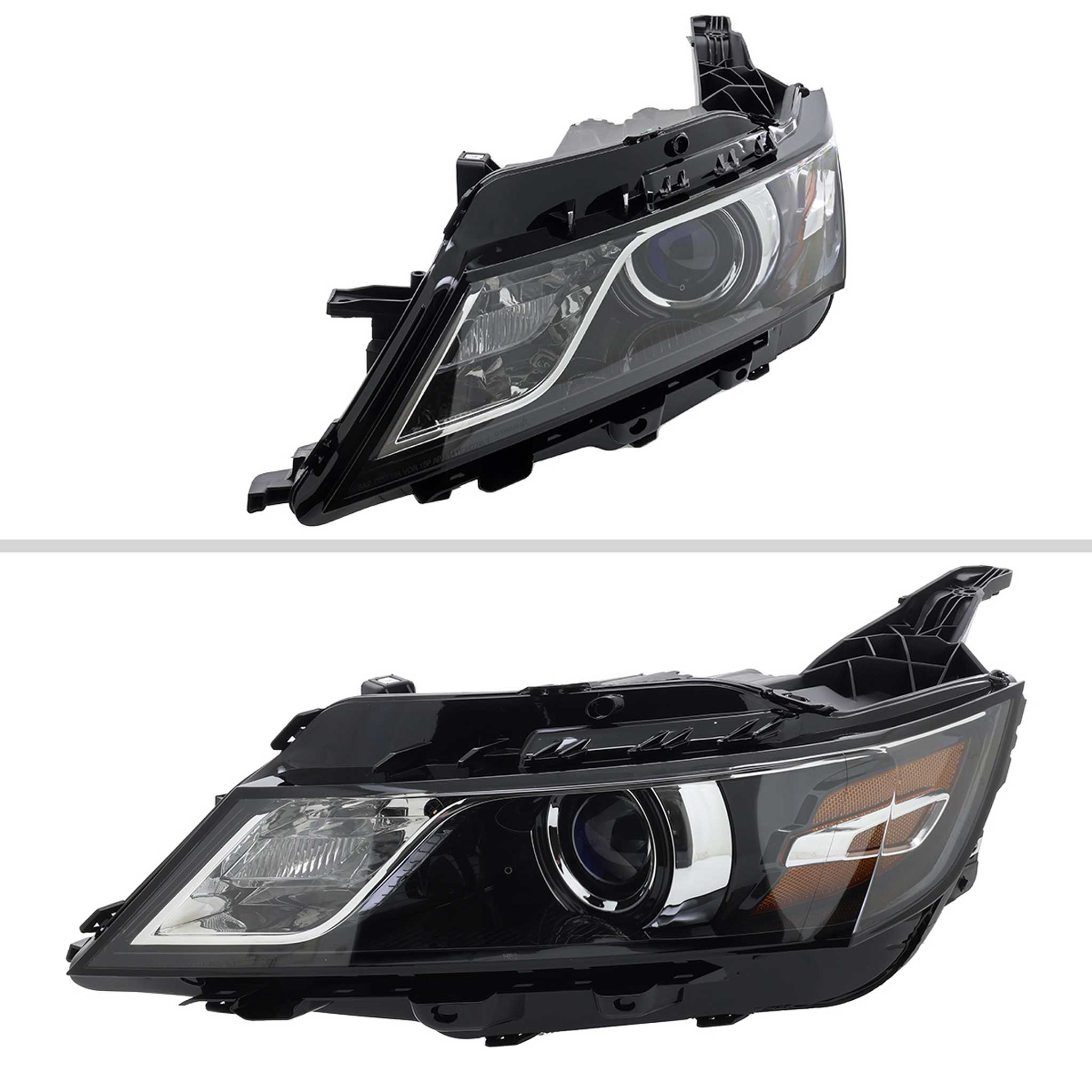 For Chevrolet Impala 2014-2020 Factory Style Projector Headlights Jet Black Housing Clear Lens - Image 2