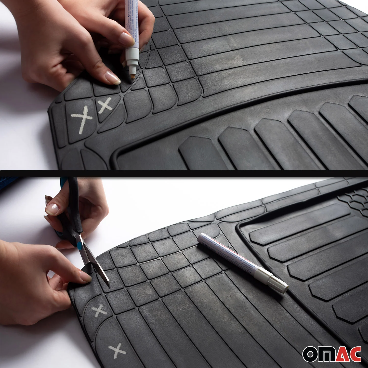 Chrysler Universal Floor Mats & Cargo Liner Waterproof Rubber Black - Image 4