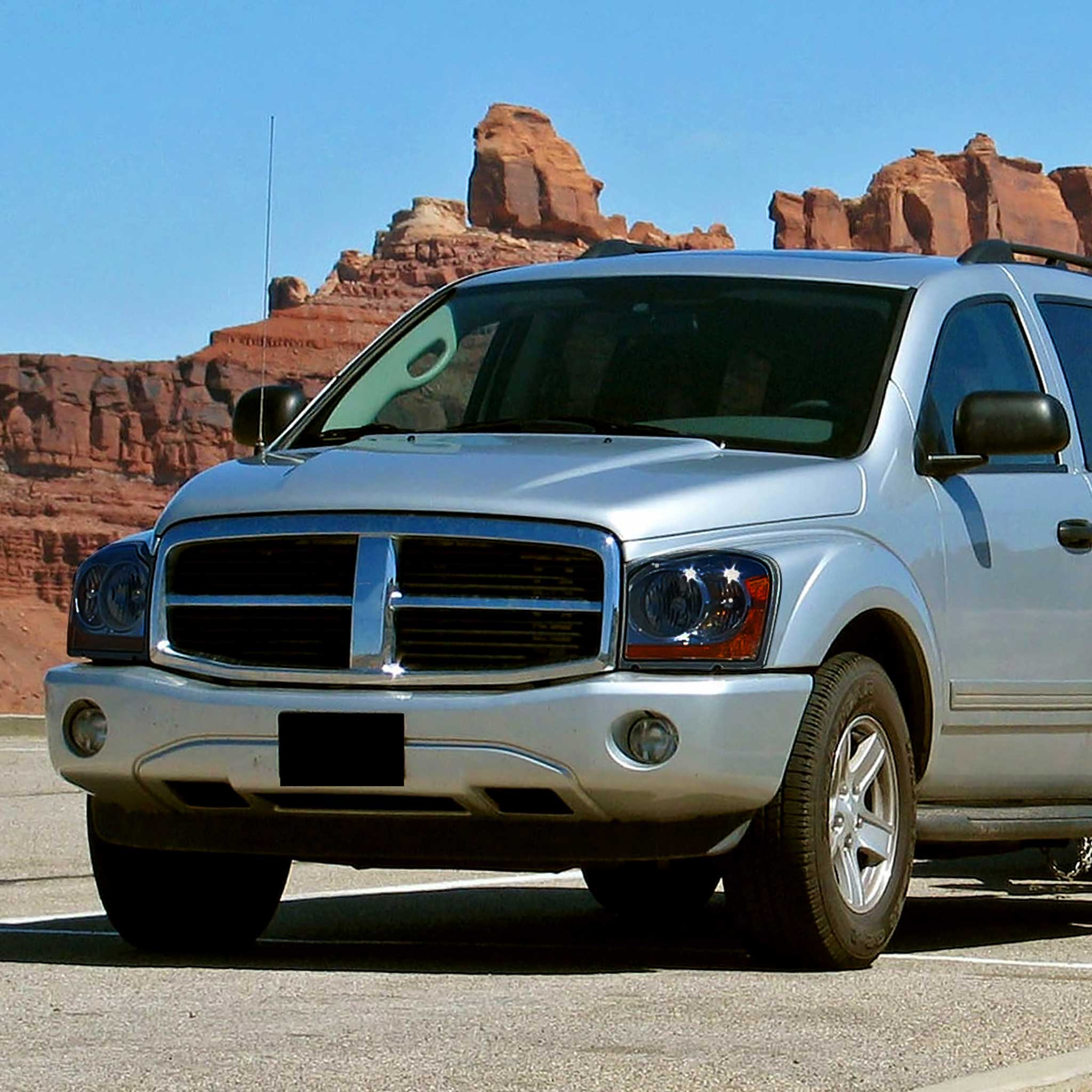 For Dodge Durango 2004-2006 Factory Style Headlights Chrome Housing Smoked Lens - Image 11