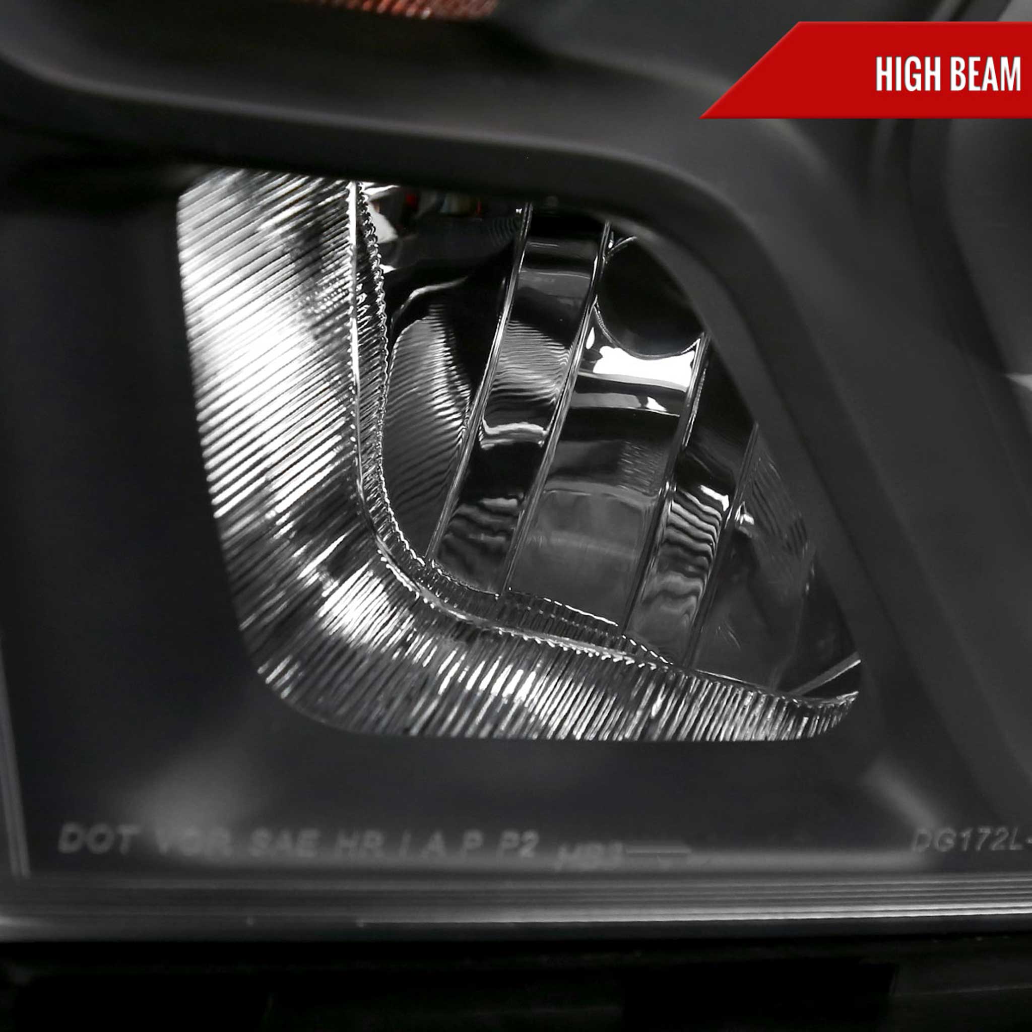 For Dodge RAM 1500 2019-2024 Factory Style Crystal Headlight Driver Side Only Black Housing Clear Lens - Image 4