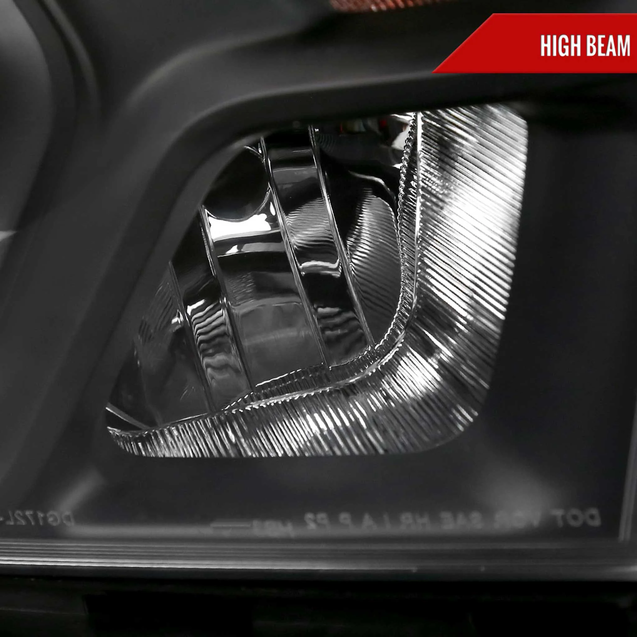 For Dodge RAM 1500 2019-2024 Factory Style Crystal Headlight Passenger Side Only Black Housing Clear Lens - Image 4