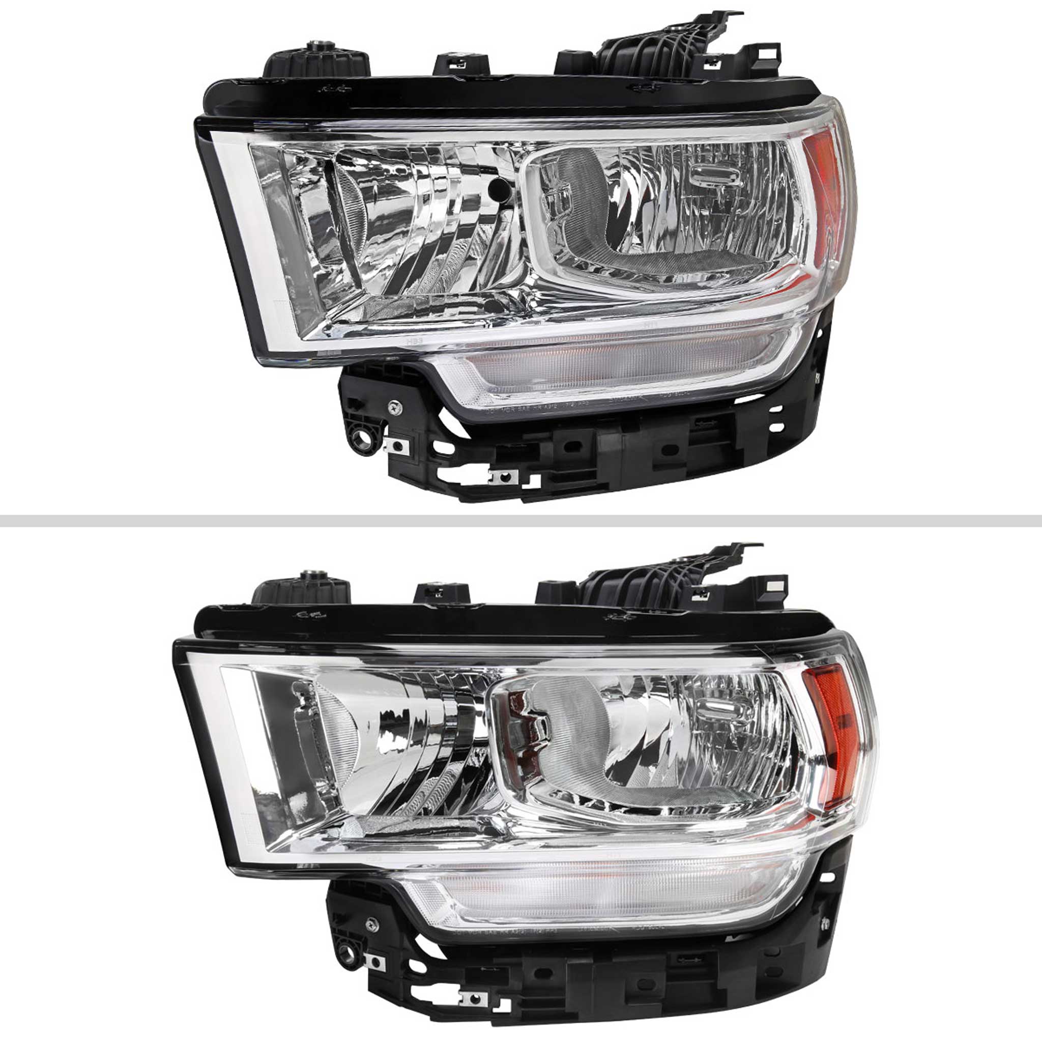 For Dodge RAM 2500 3500 2019-2024 Factory Style Crystal Headlight Driver Side Only Chrome Housing Clear Lens - Image 2