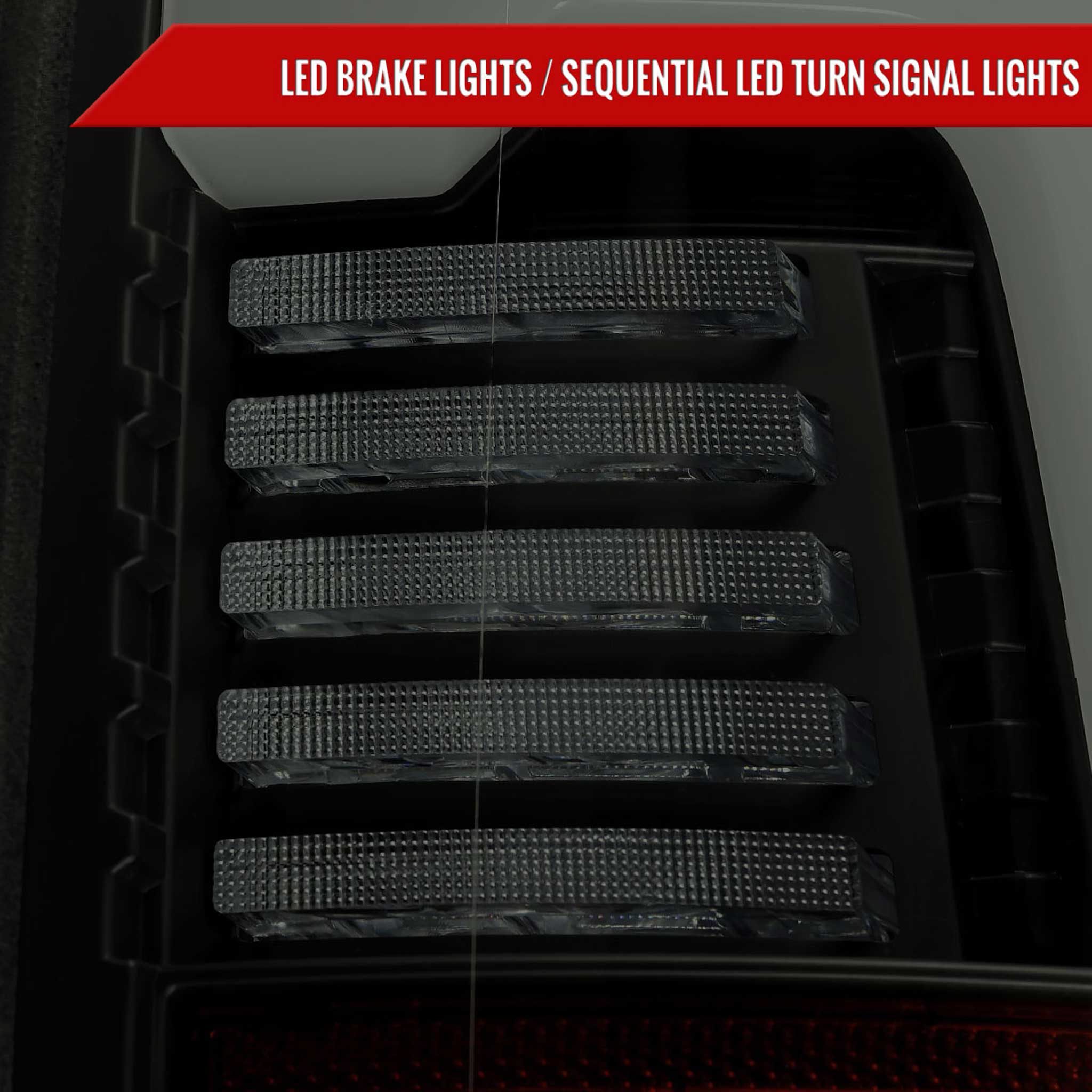 For Dodge RAM 2500/3500 2019-2024 LED Sequential Signal Tail Lights Glossy Black Housing Dark Smoked Lens - Image 5