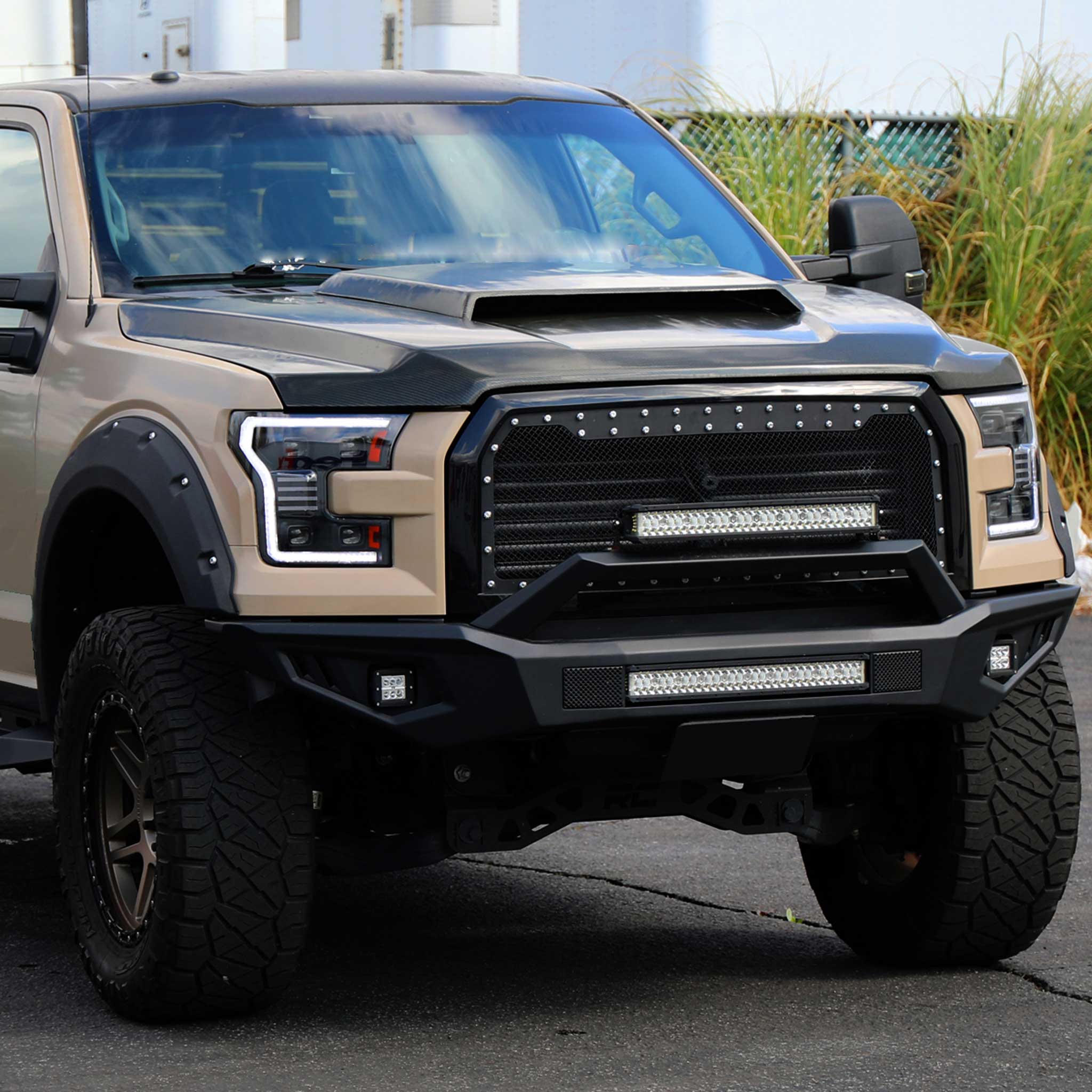 For Ford F-150 2015-2017 LED Headlights LED Turn Signals DRL Parking Light Strip Black Housing Clear Lens - Image 10