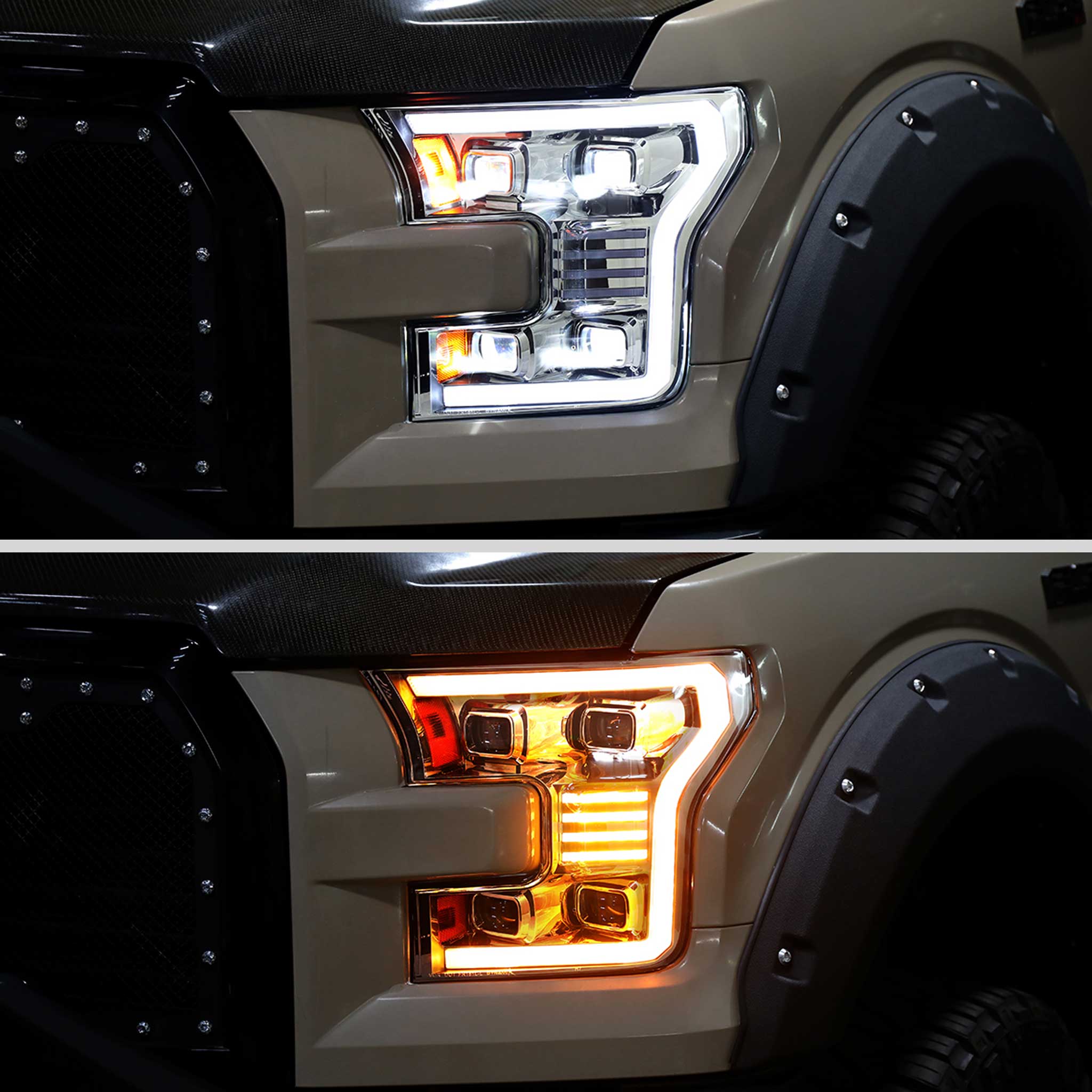 For Ford F-150 2015-2017 LED Projector Headlights Switchback Sequential Turn Signal DRL Chrome - Image 12