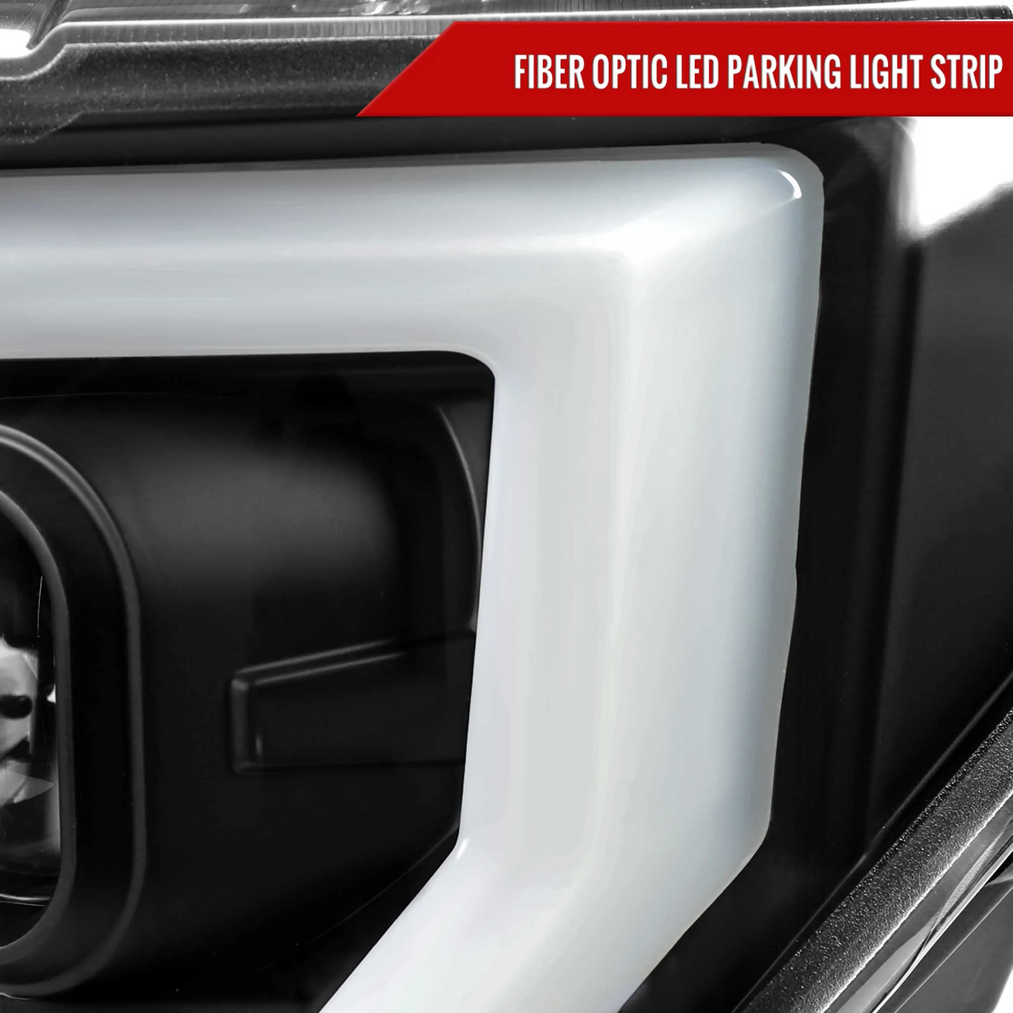 For Ford F-150 2018-2020 LED C Bar Projector Headlights Black Housing Clear Lens - Image 5