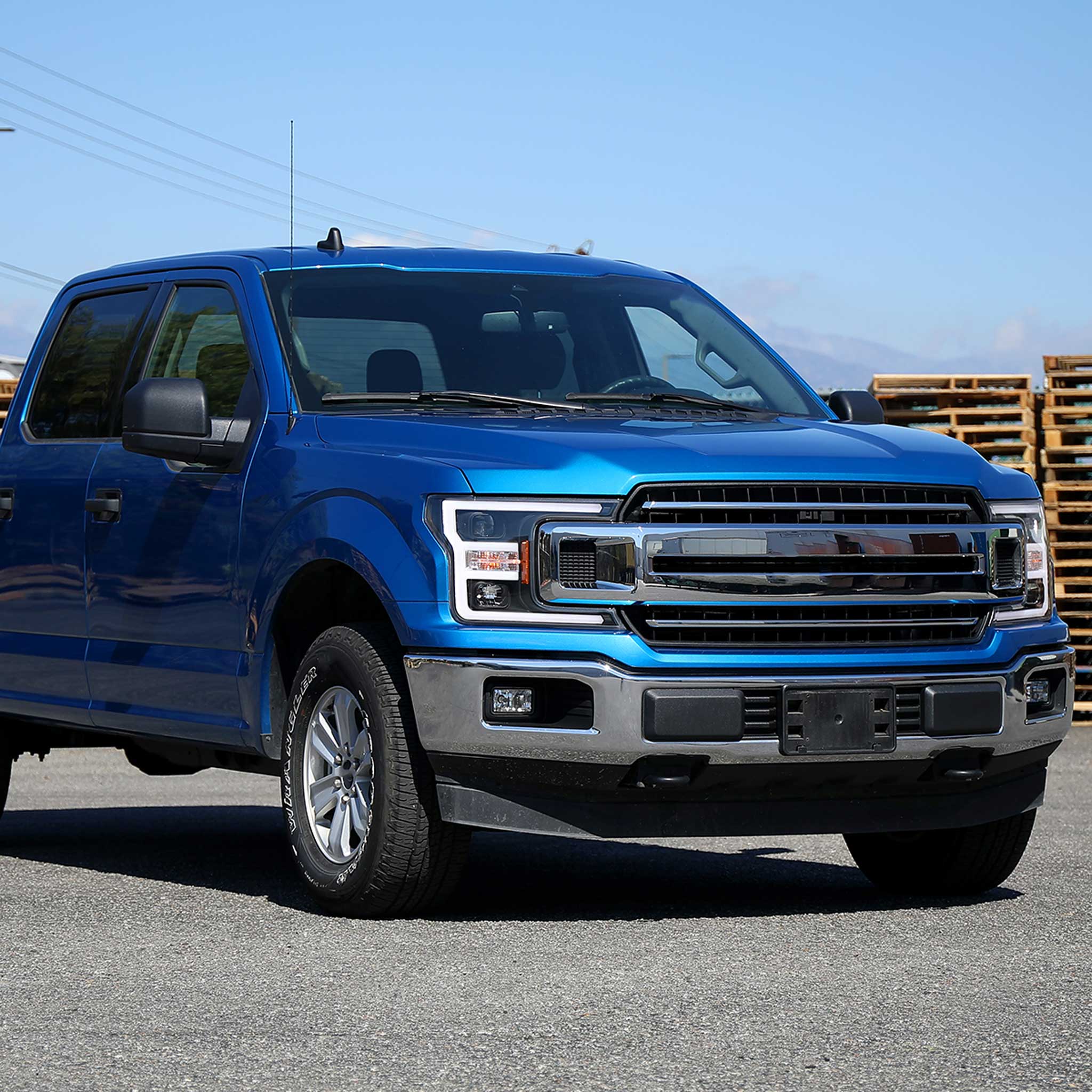 For Ford F-150 2018-2020 LED C Bar Projector Headlights Black Housing Clear Lens - Image 9