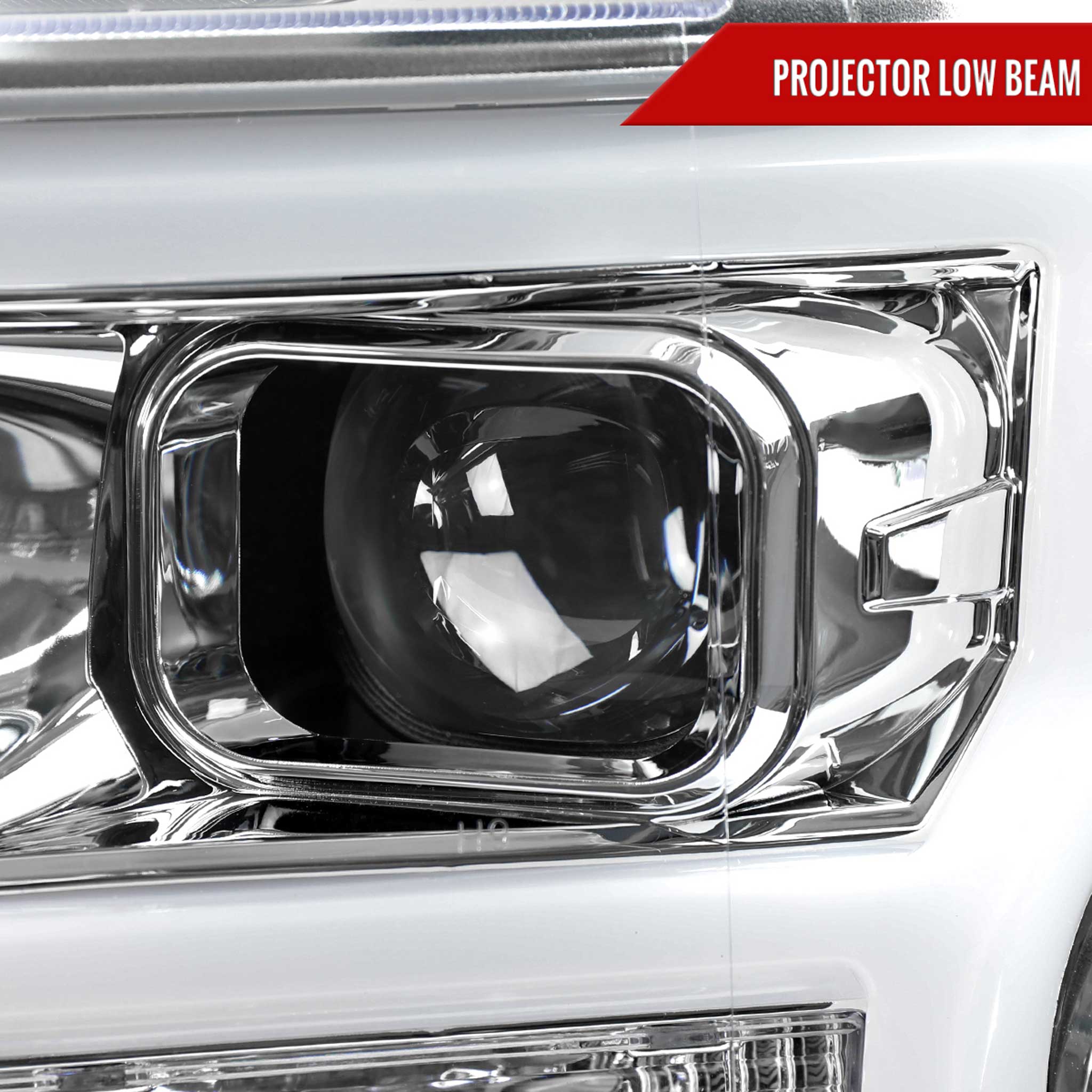 For Ford F-150 2018-2020 LED C Bar Projector Headlights Chrome Housing Clear Lens - Image 3