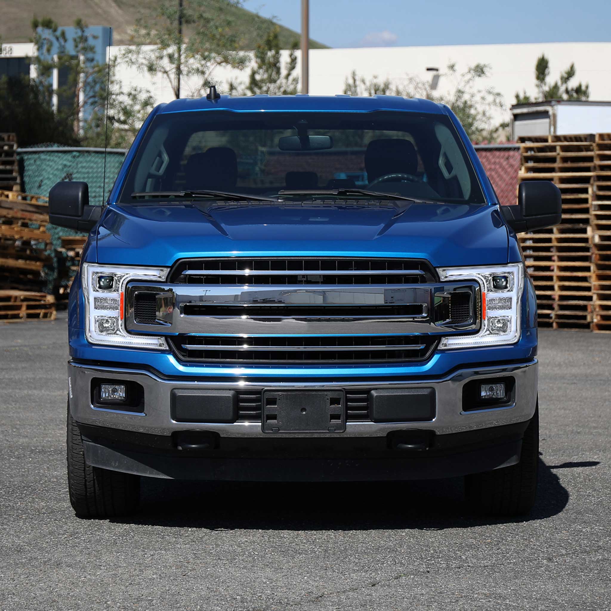 For Ford F-150 2018-2020 LED C Bar Projector Headlights Chrome Housing Clear Lens - Image 9