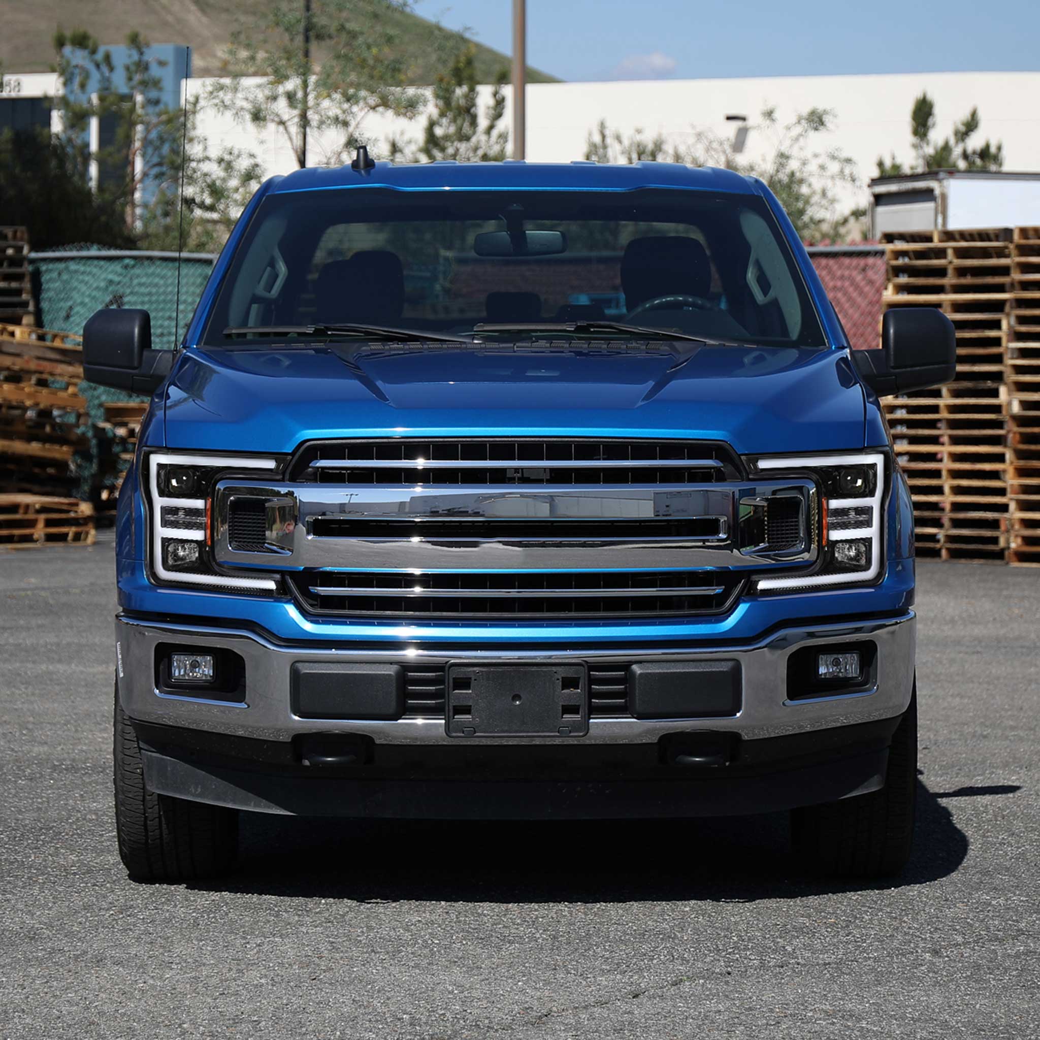 For Ford F-150 2018-2020 LED C Bar Projector Headlights Glossy Black Housing Clear Lens - Image 9