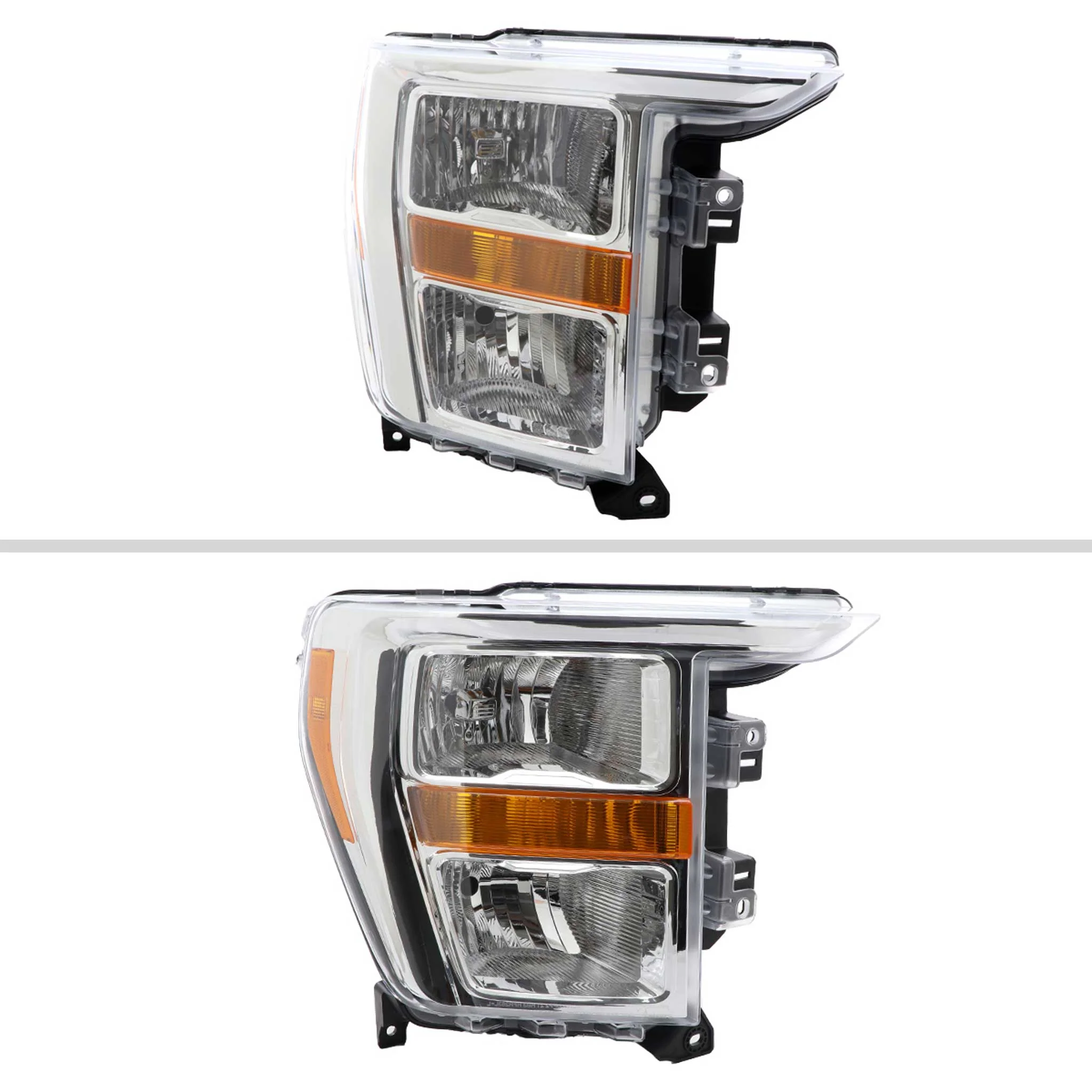 For Ford F-150 2021-2023 Factory Style Headlight Chrome Housing Clear Lens Passenger Side Only - Image 2
