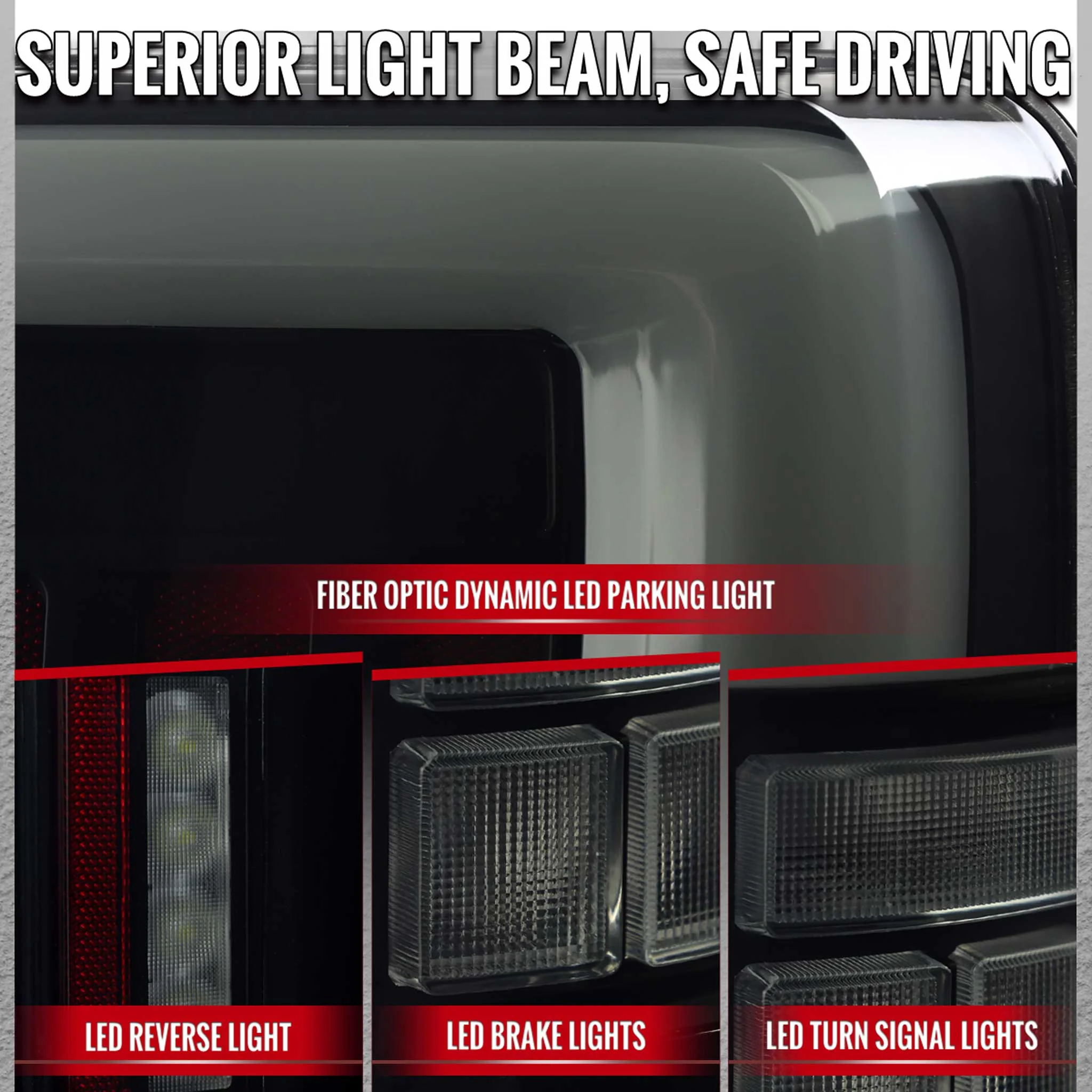 For Ford F-150 2021-2023 Ful LED Tail Light Black Housing Smoked Lens - Image 5
