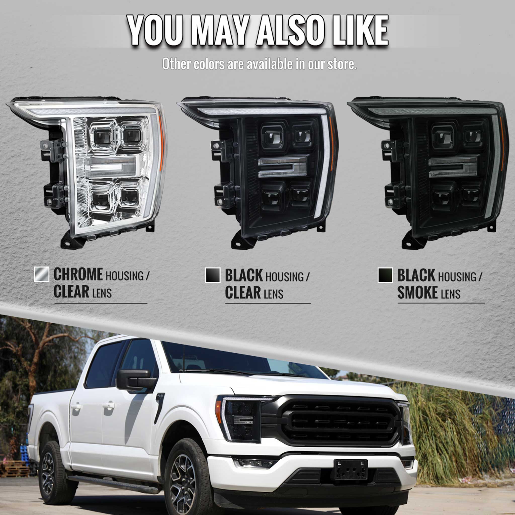 For Ford F-150 2021-2023 Full LED Projector Headlights Sequential DRL Black Housing Smoked Lens - Image 8