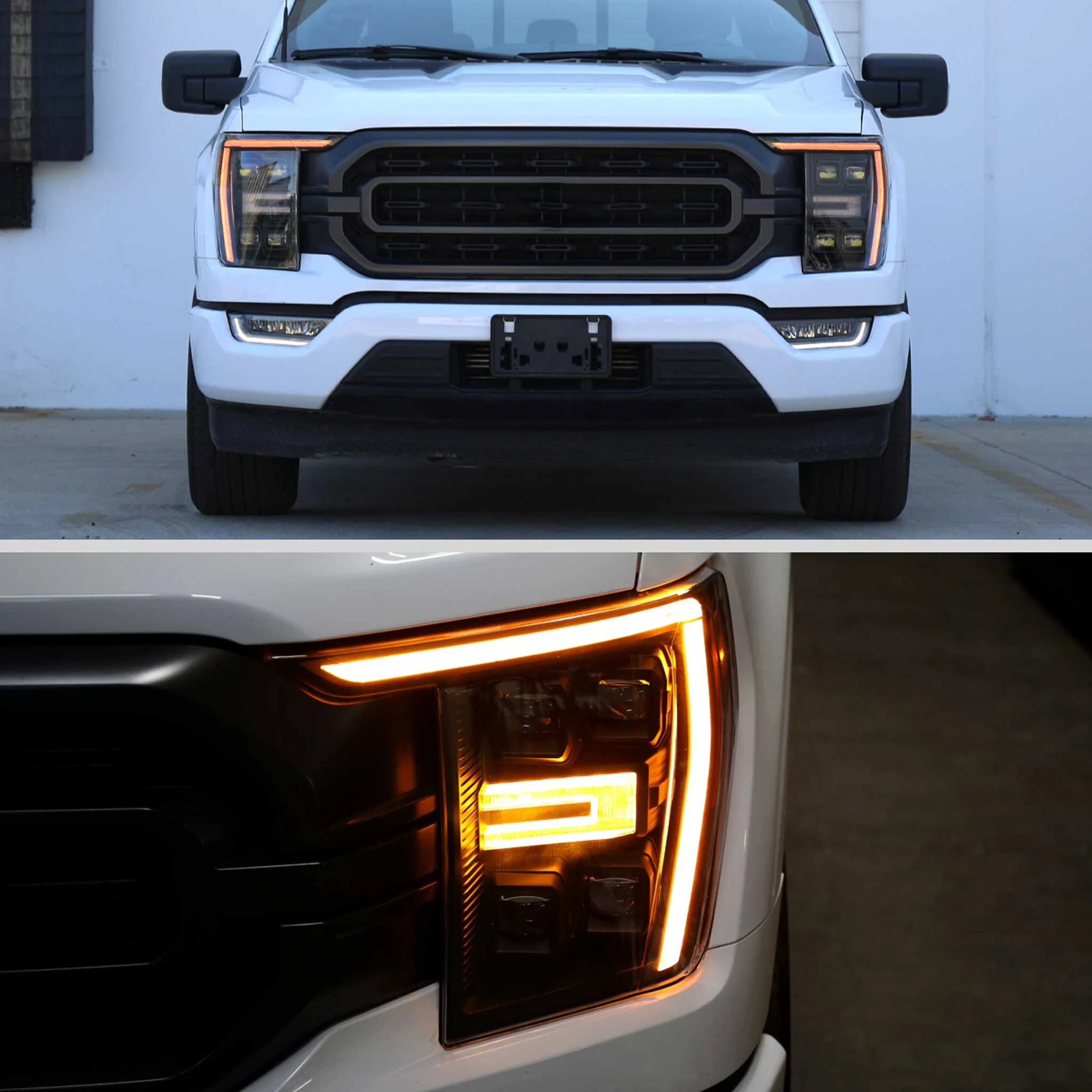 For Ford F-150 2021-2023 Full LED Projector Headlights Sequential Start-Up Glossy Black Clear Lens - Image 12