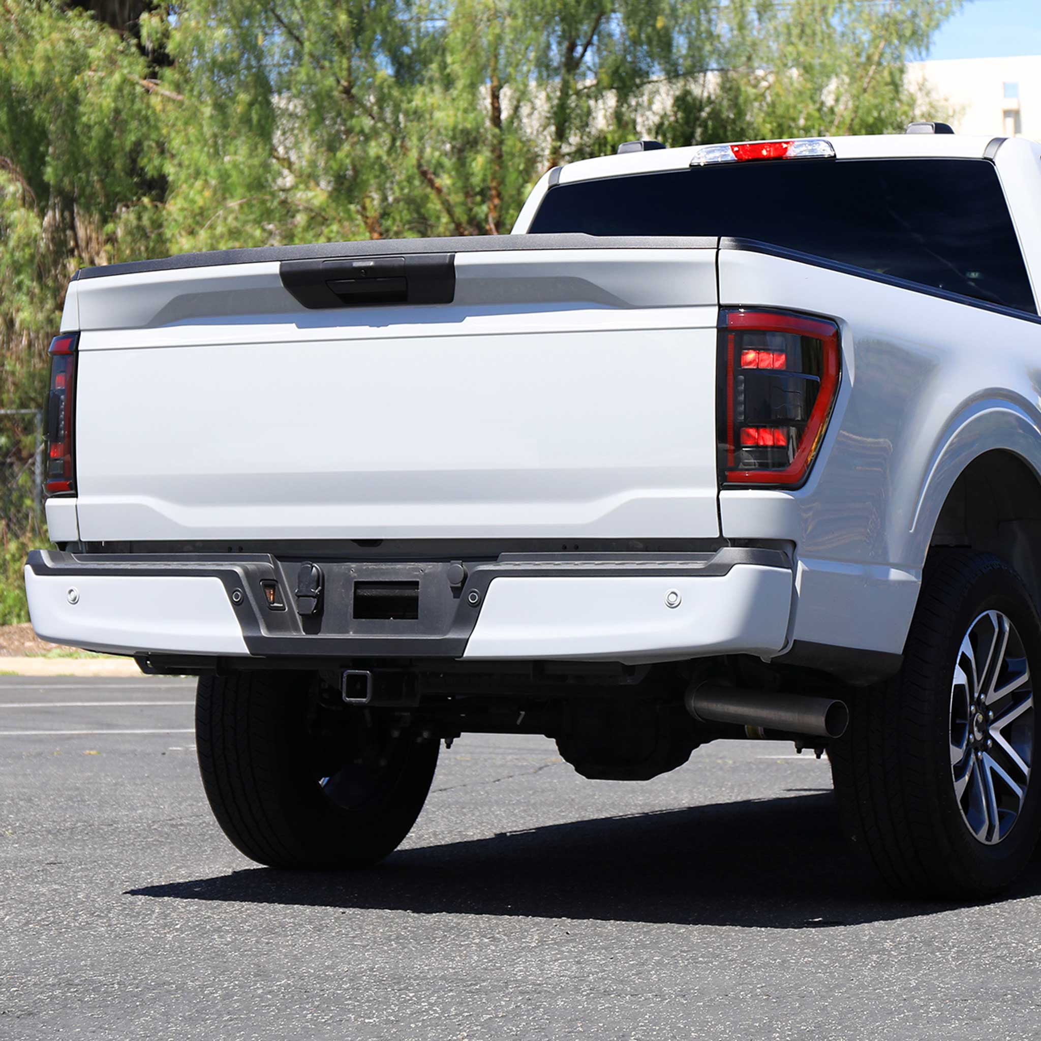 For Ford F-150 2021-2023 Full LED Tail Light Halogen Bulb Blind Spot Model Smoked Lens Red Light BAR - Image 9