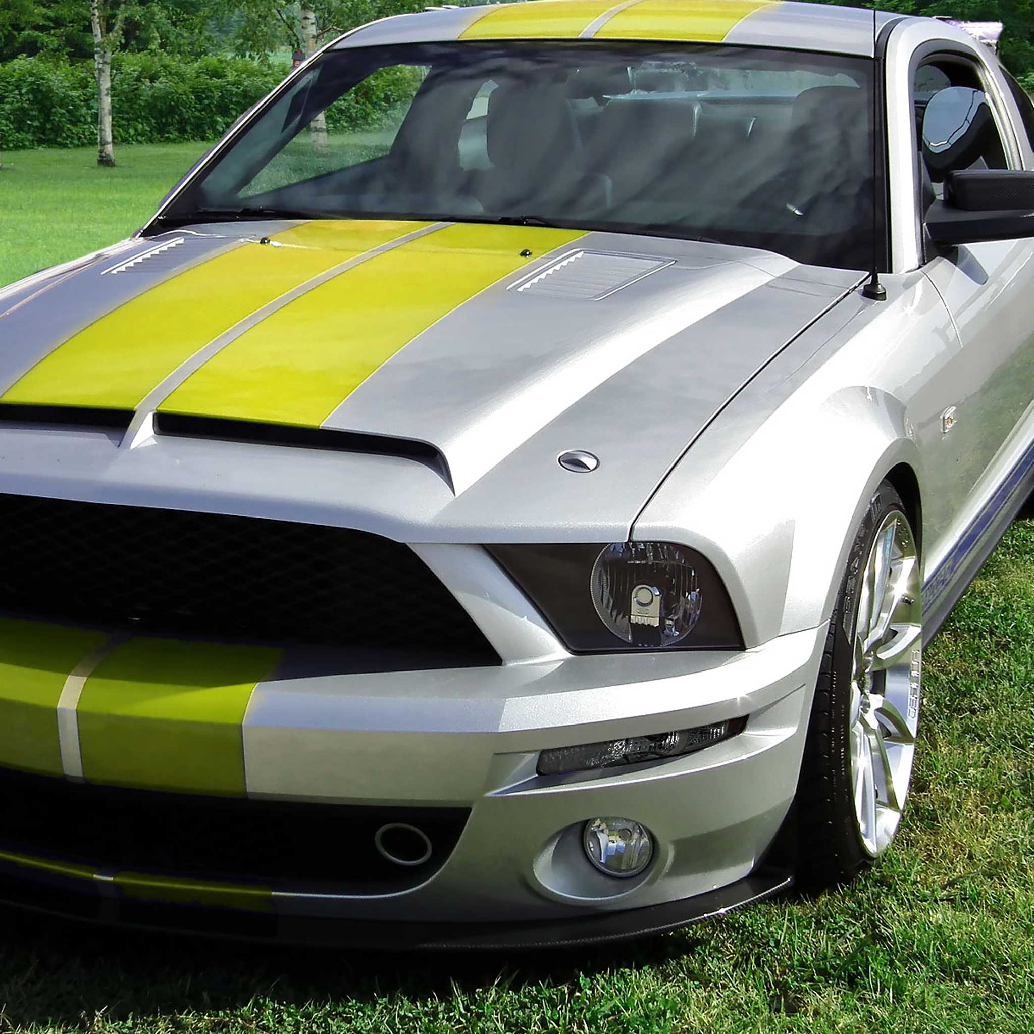 For Ford Mustang 2005-2009 Turn Signal Parking Lamp Chrome Housing Smoked Lens - Image 9