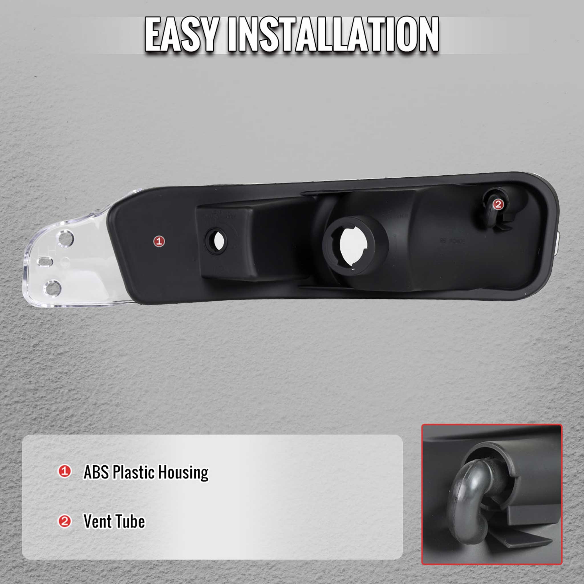 For Ford Mustang 2005-2009 Turn Signal Parking Lamp Matte Black Housing Clear Lens - Image 5