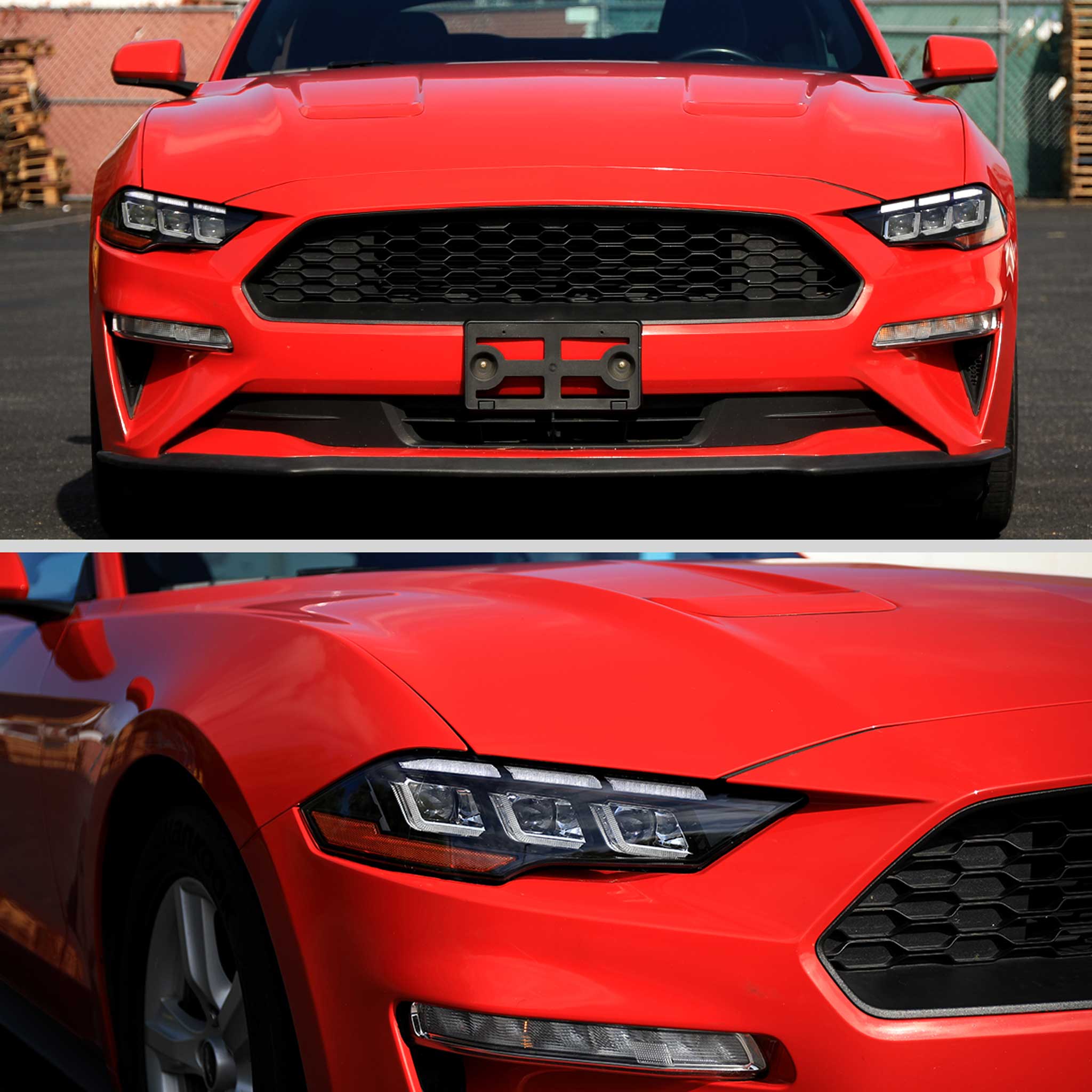 For Ford Mustang 2018-2023 Full LED Projector Headlights Sequential Start Up Black Housing Clear Lens - Image 10