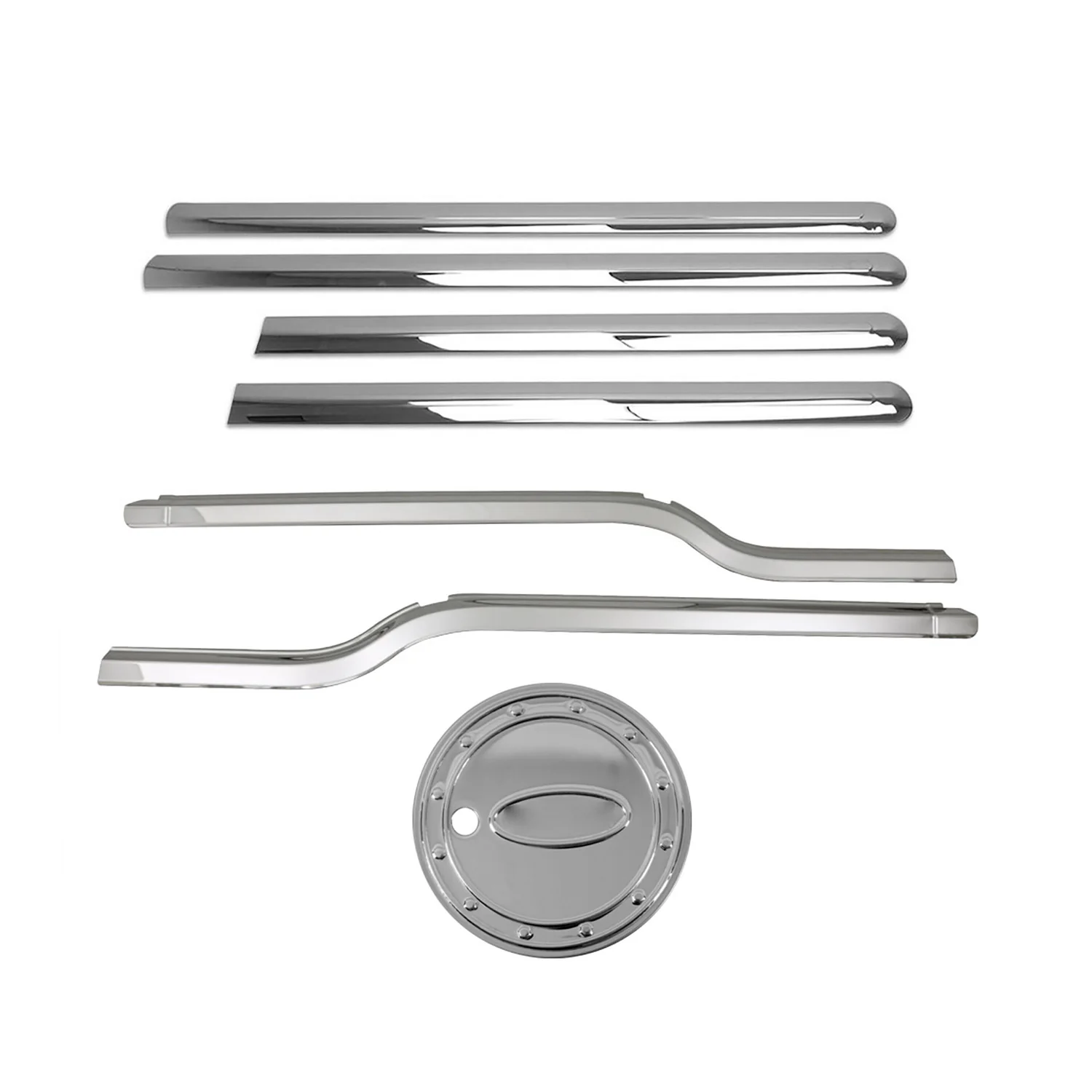 2010-2013 Ford Transit Connect Fuel Cap Cover & Door Streamer Trim Set Stainless Steel