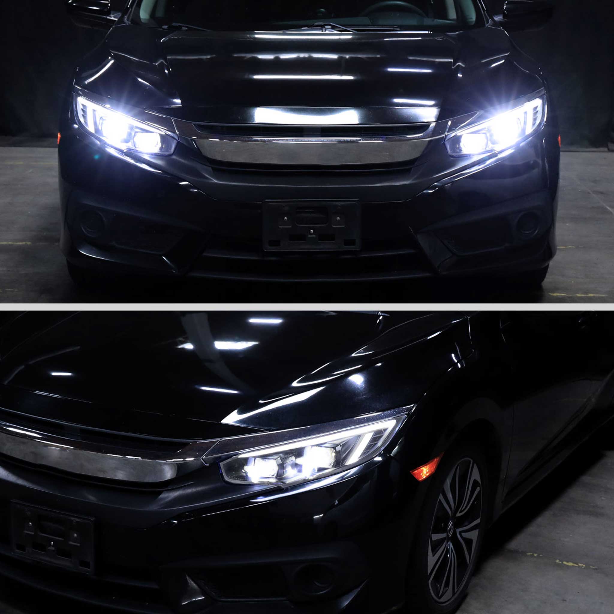 For Honda Civic 2016-2021 Full LED Projector Headlights Sequential DRL Black Smoked Lens Glossy - Image 11