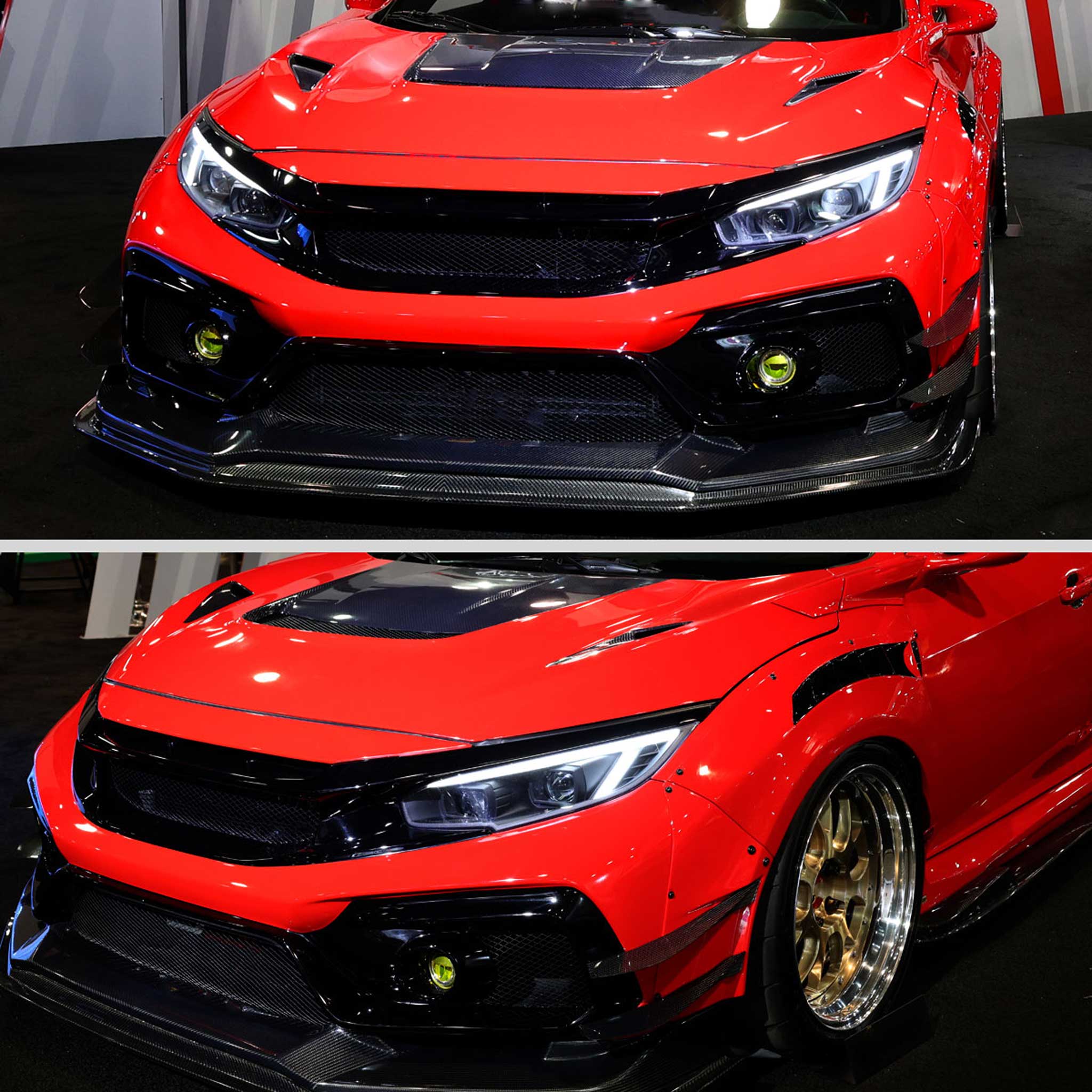 For Honda Civic 2016-2021 Full LED Projector Headlights Sequential DRL Matte Black Clear Lens - Image 12