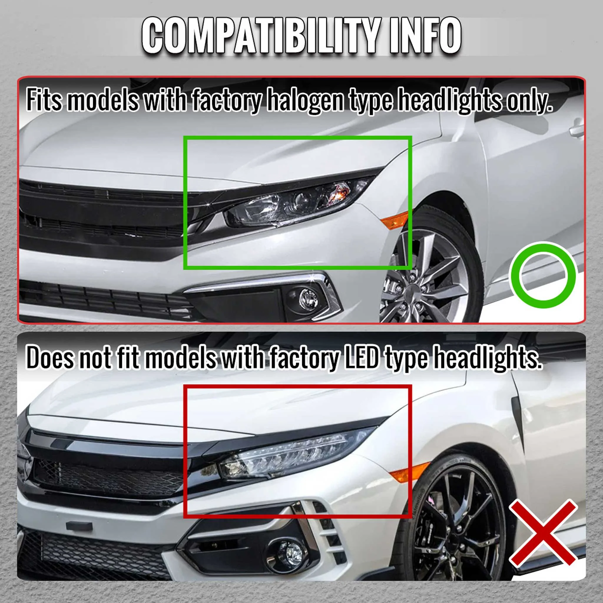 For Honda Civic 2016-2021 Projector Headlights Sequential DRL Glossy Black Housing Smoked Lens - Image 8