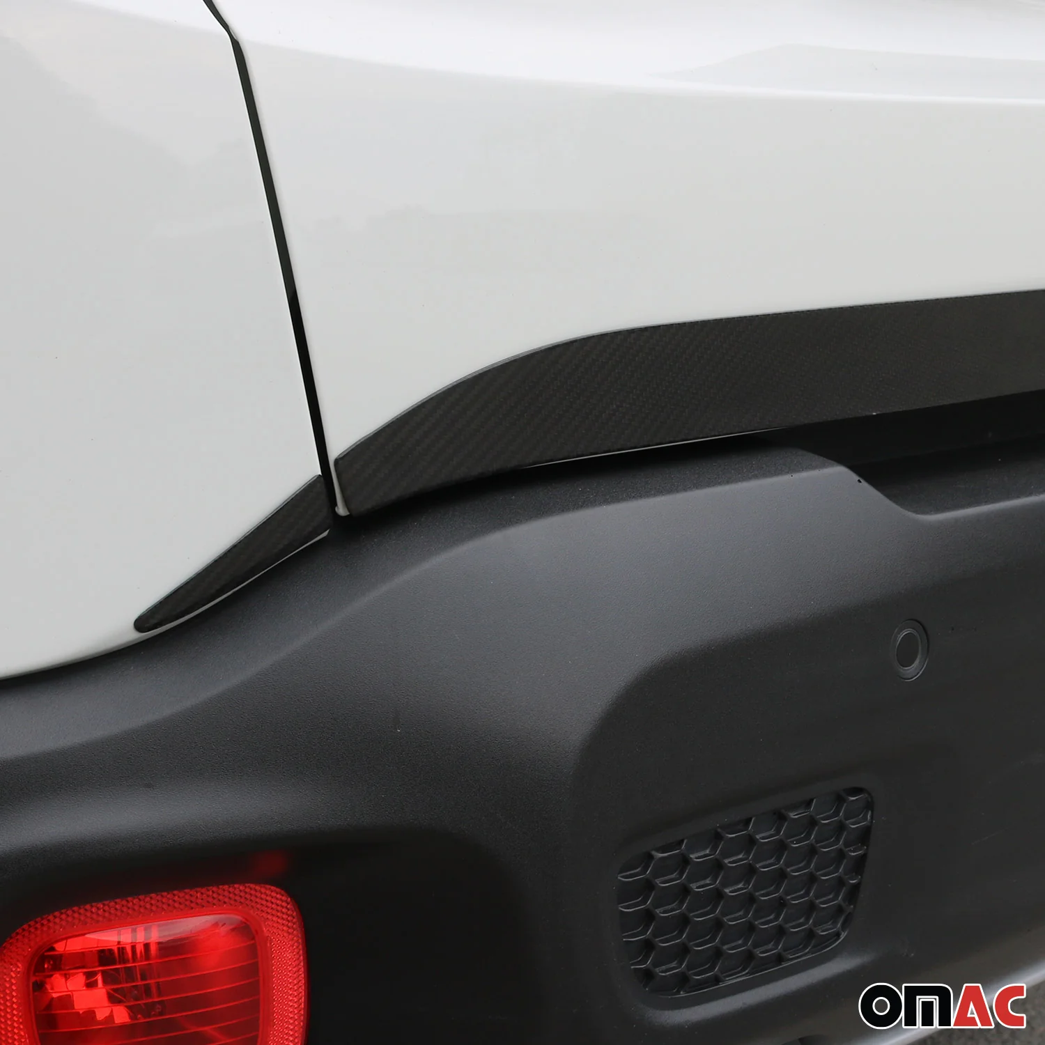 2015-2018 Jeep Renegade Rear Trunk Molding Trim Carbon Fiber Black 3 Pcs - Image 5