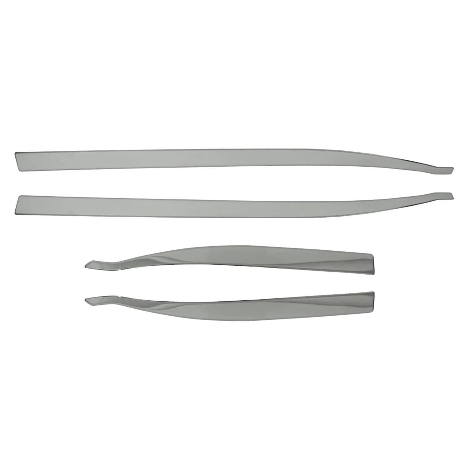 2019-2024 Jeep Renegade Side Door Molding Trim Skirt Garnish Steel Silver 4x - Image 7