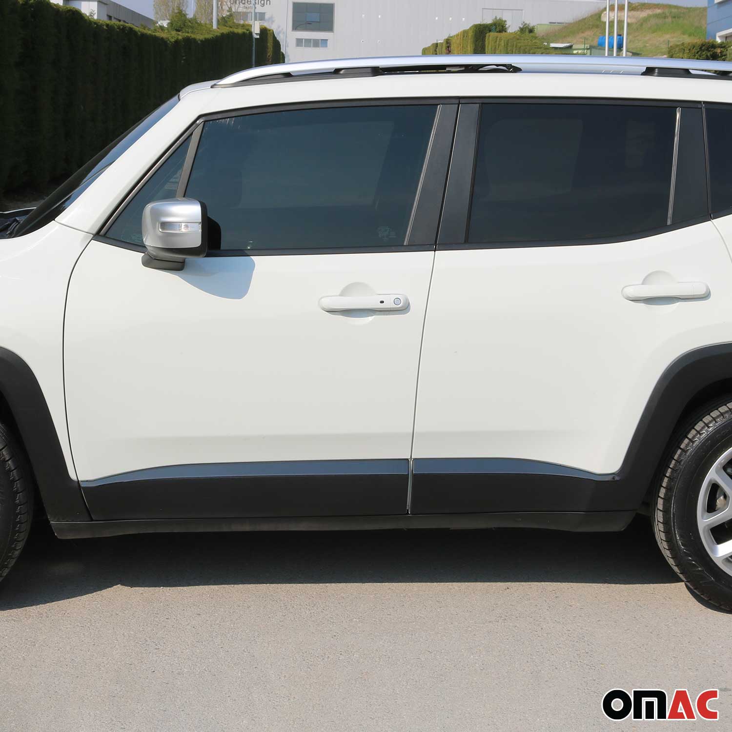 2019-2024 Jeep Renegade Side Door Molding Trim Skirt Garnish Steel Dark 4Pcs - Image 2