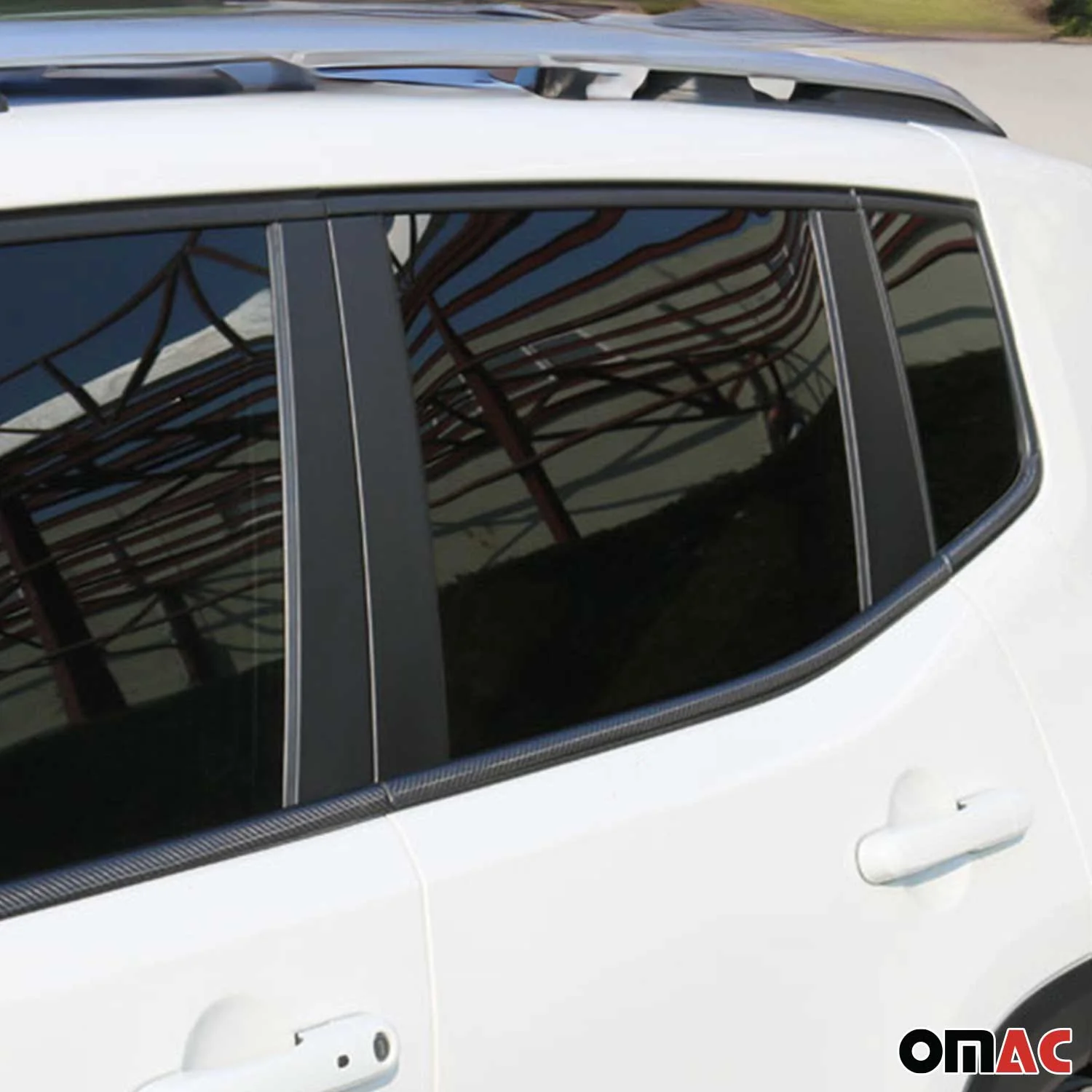 2019-2024 Jeep Renegade Window Molding Trim Streamer Carbon Fiber Black 6Pcs - Image 3