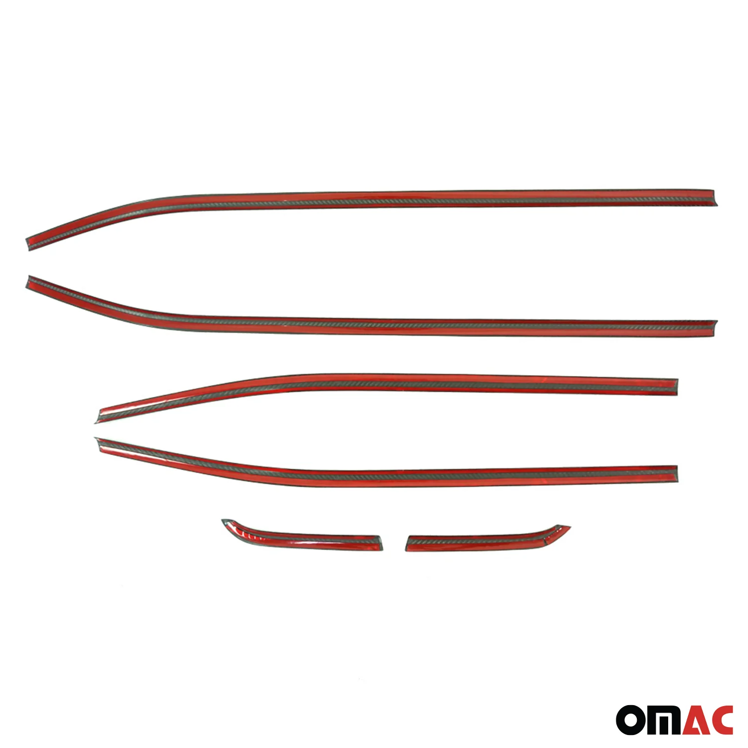 2019-2024 Jeep Renegade Window Molding Trim Streamer Carbon Fiber Black 6Pcs - Image 5