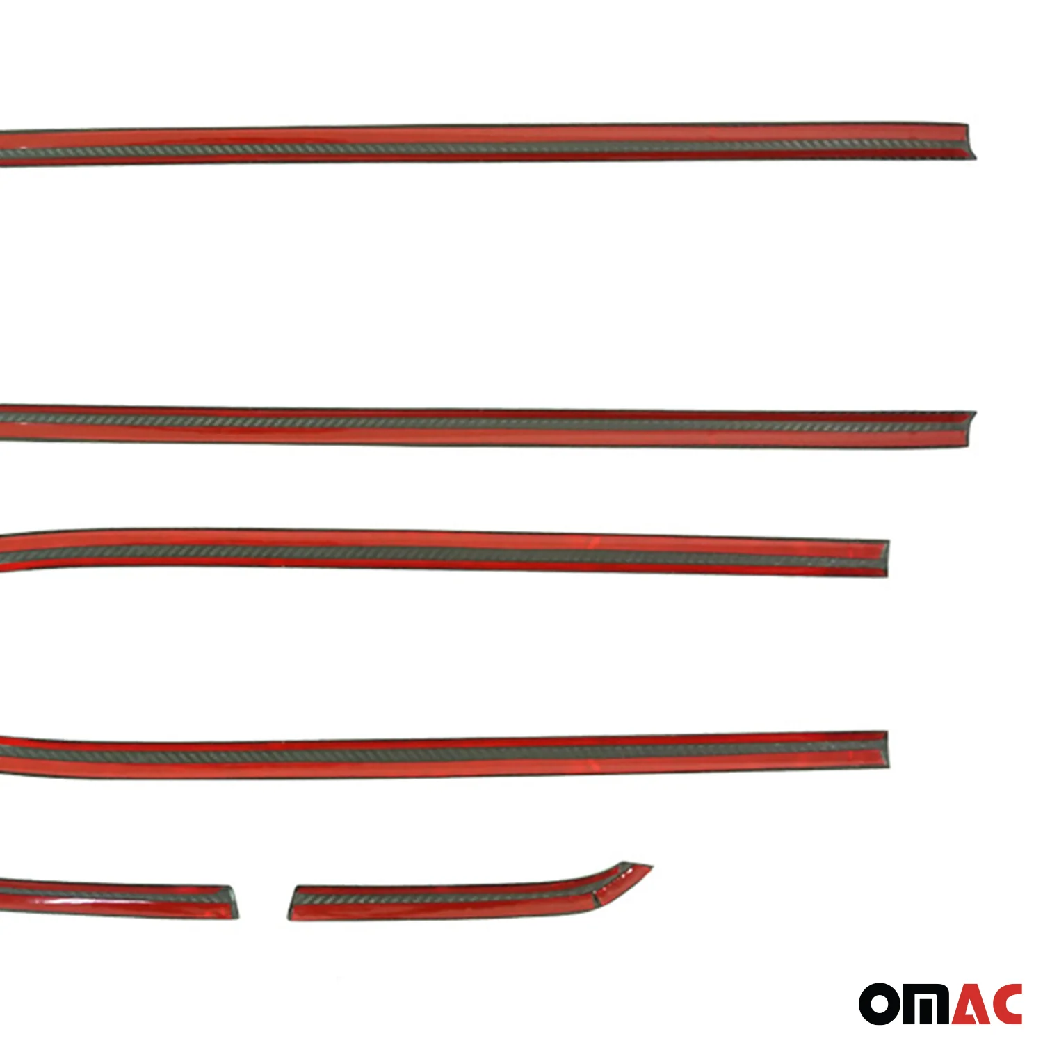 2019-2024 Jeep Renegade Window Molding Trim Streamer Carbon Fiber Black 6Pcs - Image 7