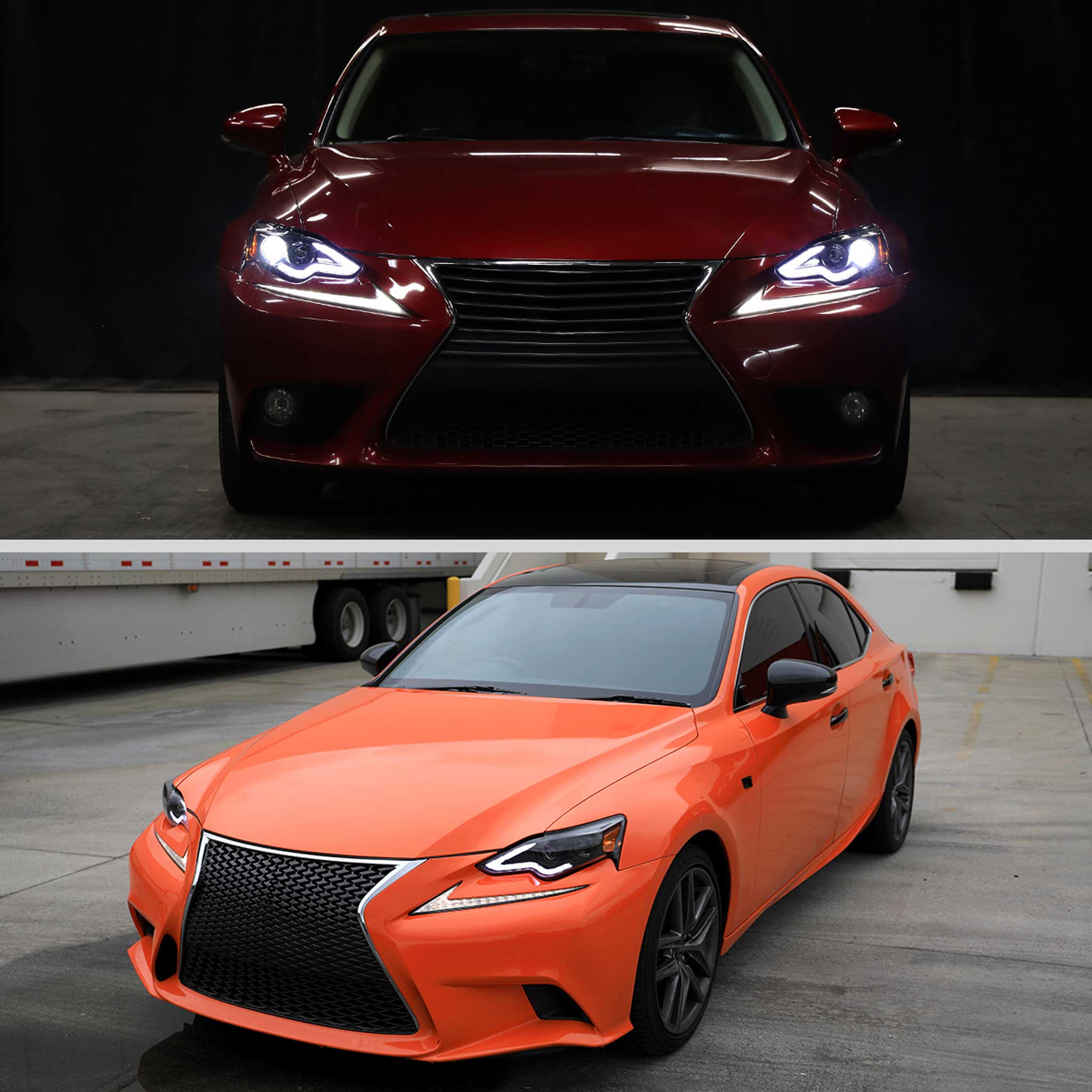 For Lexus IS250 IS350 2014-2016 Full LED Project healight Matte Black Housing Clear lens - Image 10