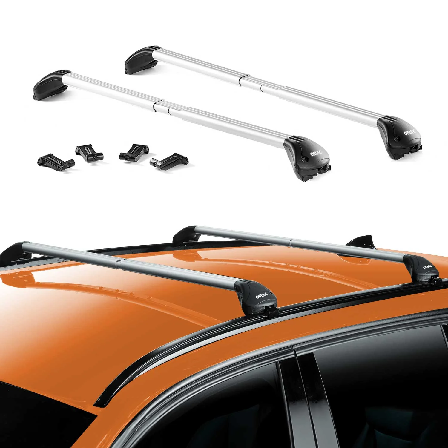2019-2024 Lincoln Nautilus Roof Rack Cross Bars Black Luggage Carrier 2 Pcs - Image 2