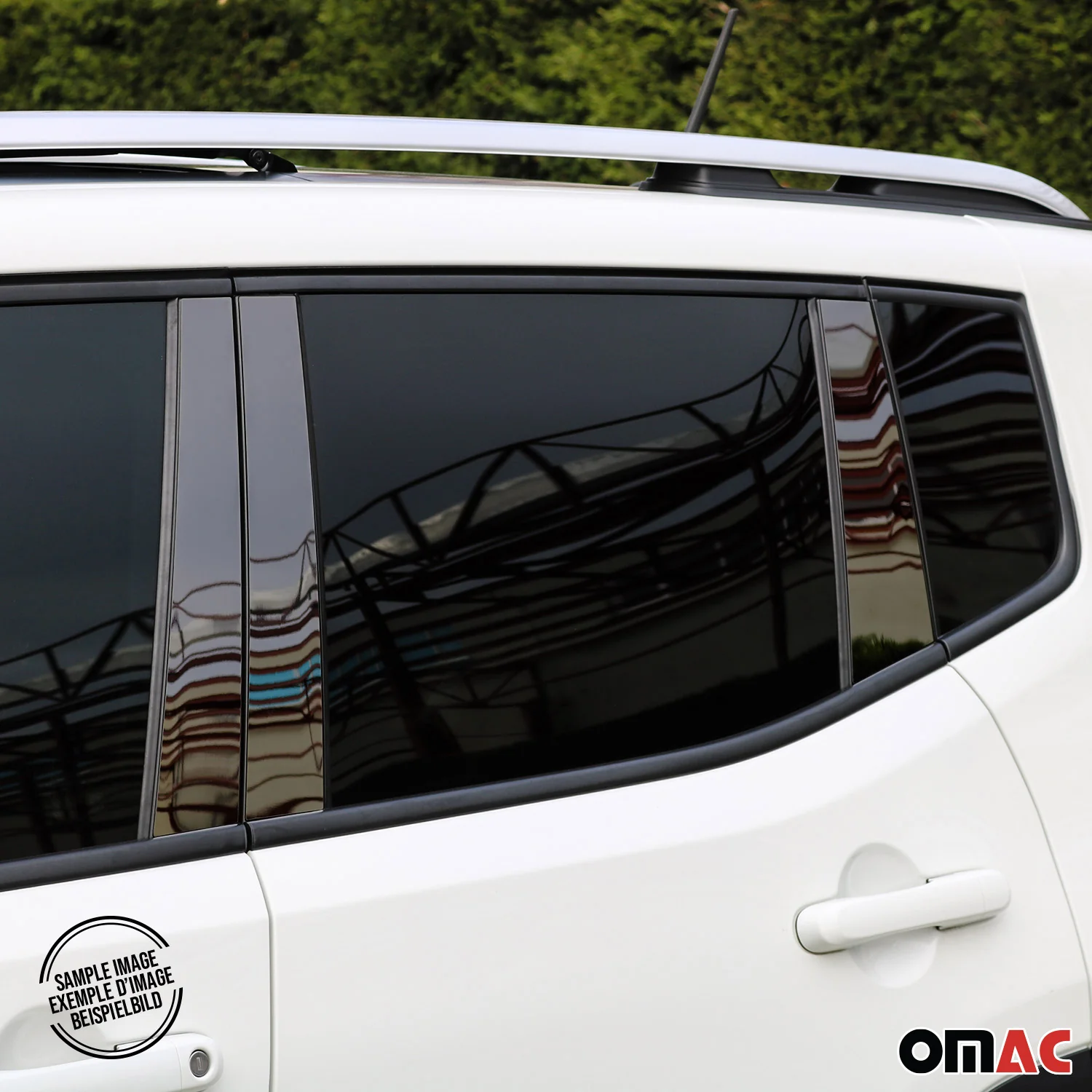 2009-2015 Mercedes GLK Class X204 Window B Pillar Posts Trim Stainless Steel Dark 6x - Image 3