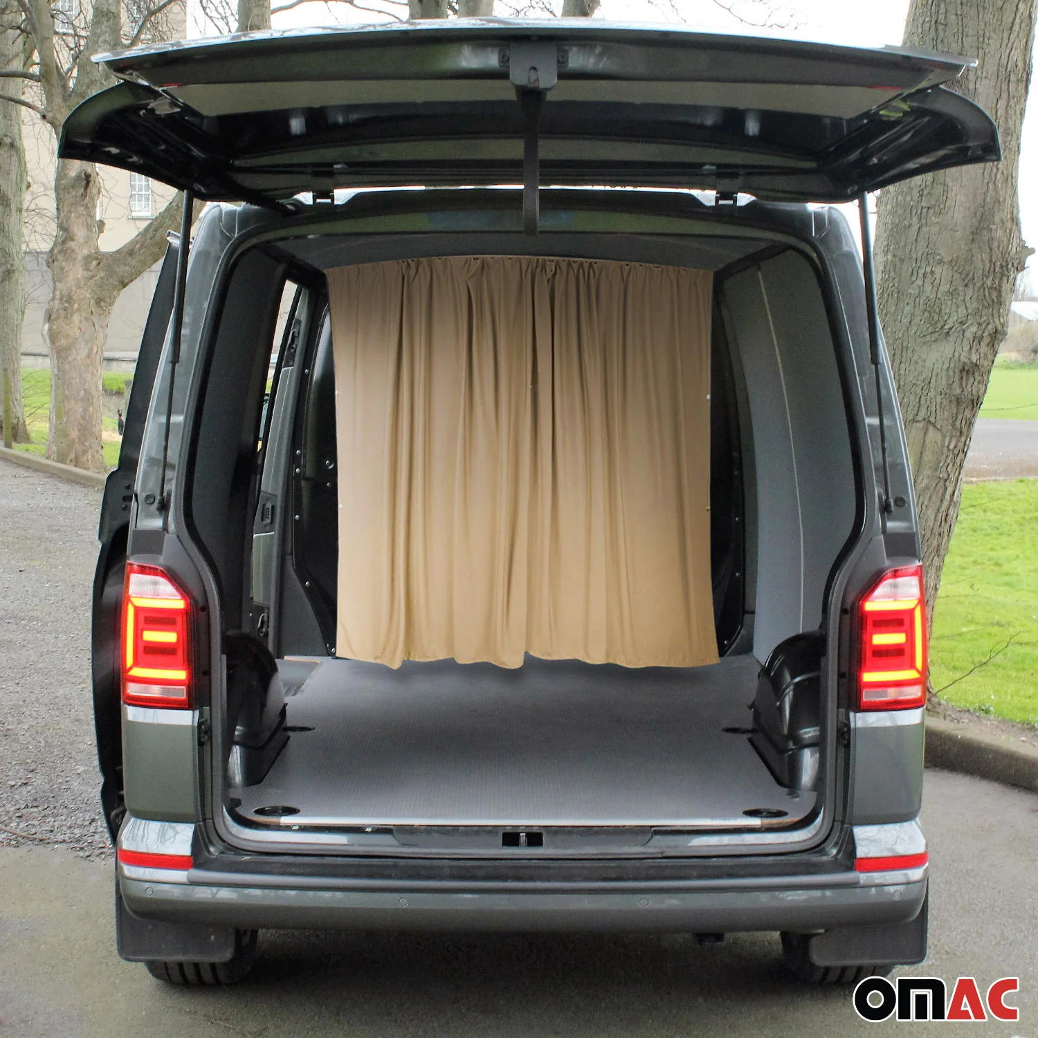 2016-2024 Mercedes Metris Cabin Divider Curtain Privacy Curtains Beige - Image 2